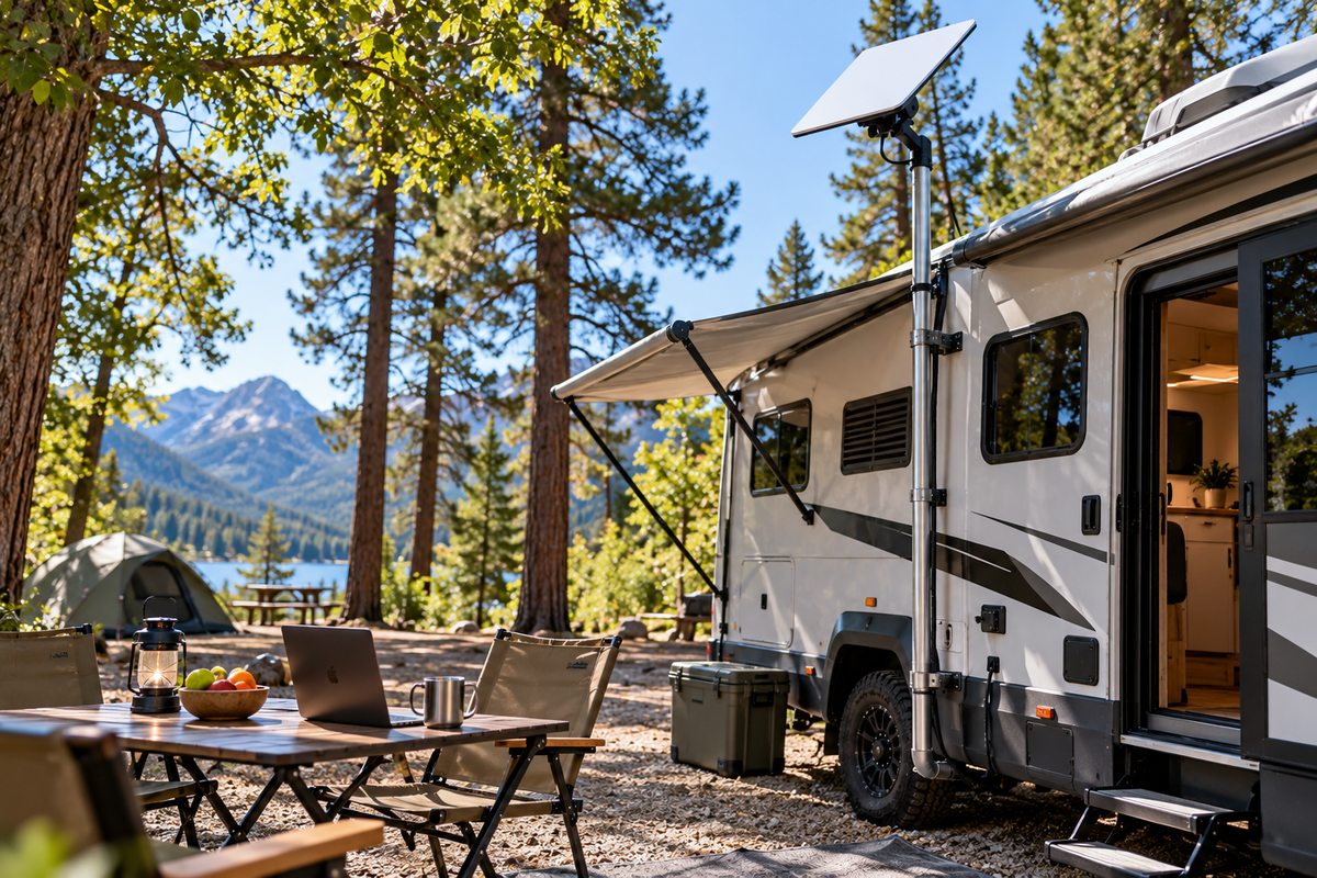 Starlink Mini at Shaded RV Campsites: How to Find a Clearer View of the Sky