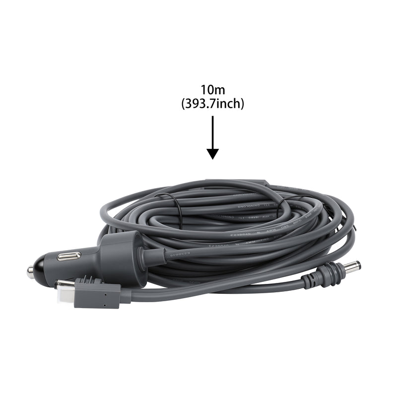 Application of 10m Long Starlink Mini Power Cable, Allowing Dish Placement in Open Area While Power Source/Vehicle is in Shade.