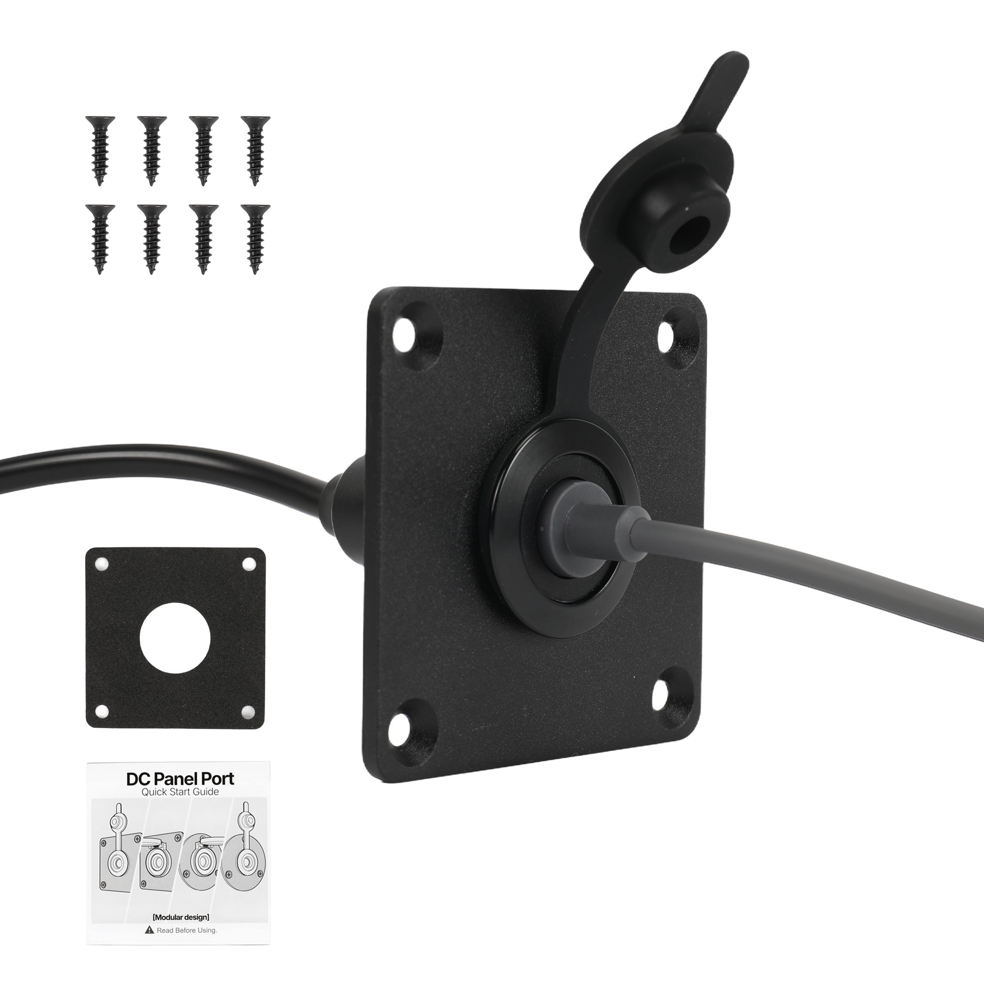 Aluminum Wall Pass Through Kit Compatible with Starlink Mini | RV Cable Entry Port with 5.5×2.1mm DC Female Connector