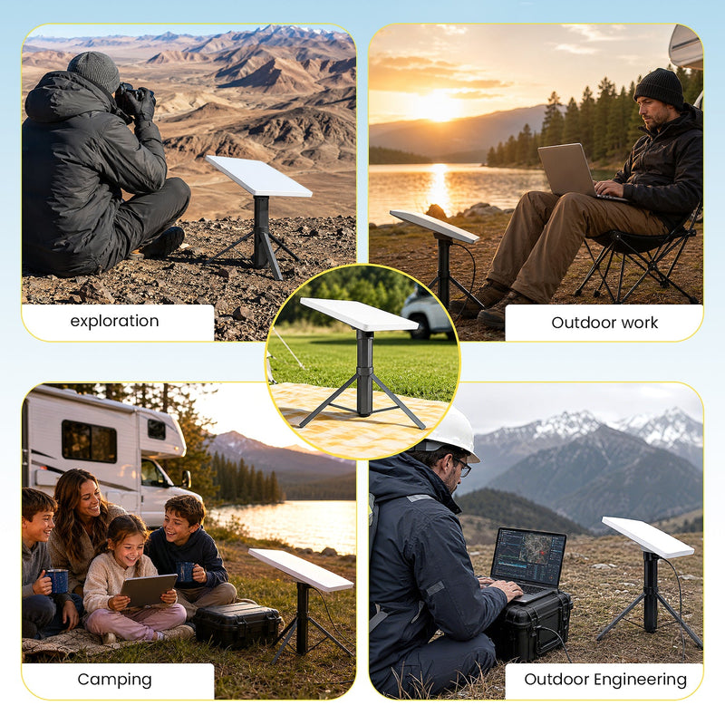 Starlink Mini Foldable Battery Tripod — Up to 8 Hours · 99Wh / 166Wh