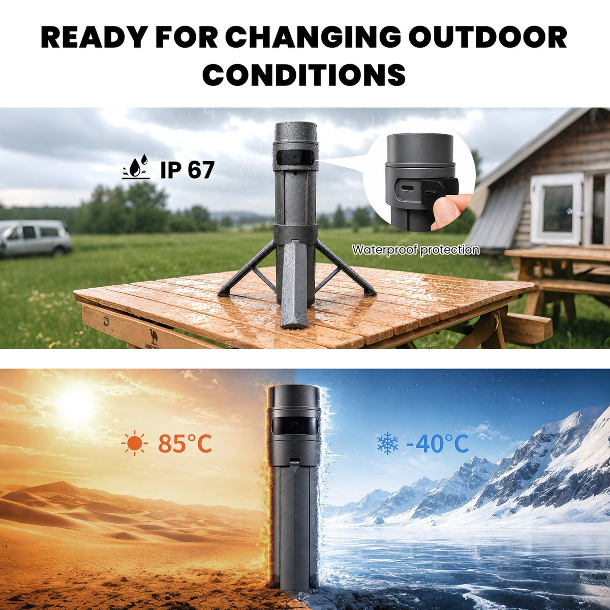 Starlink Mini Foldable Battery Tripod — Up to 8 Hours · 99Wh / 166Wh