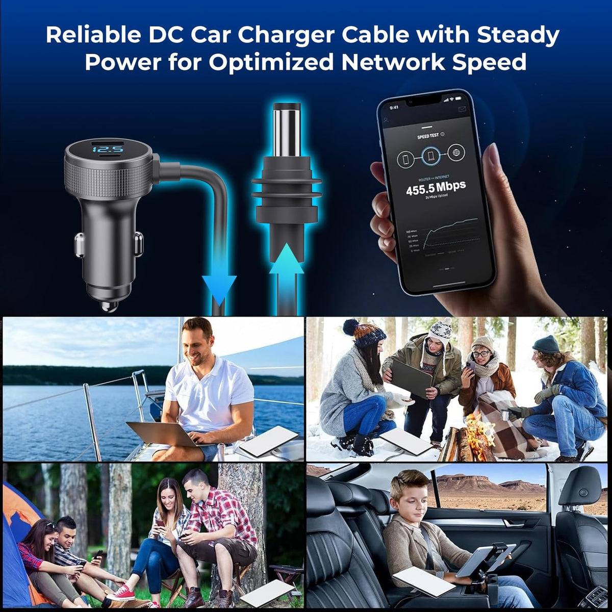 Starlink Mini 3-in-1 Vehicle Power Cable - 12-24V, 10/16.4FT