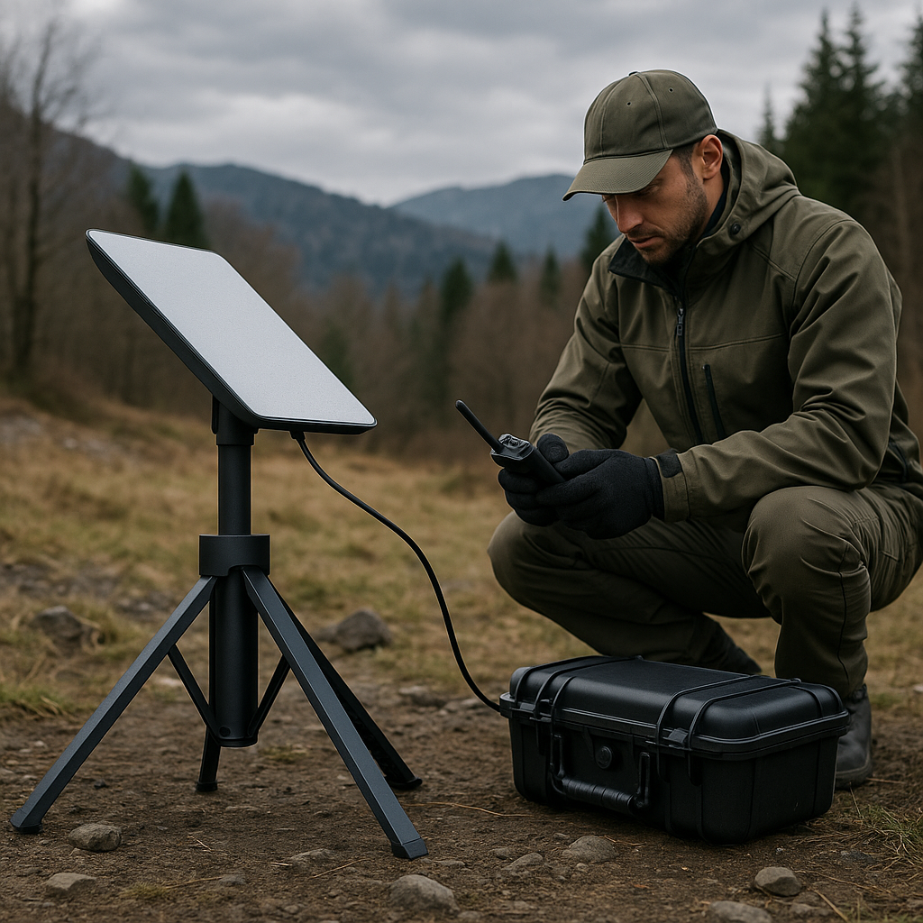 Starlink Mini Foldable Battery Tripod — Up to 8 Hours · 99Wh / 166Wh