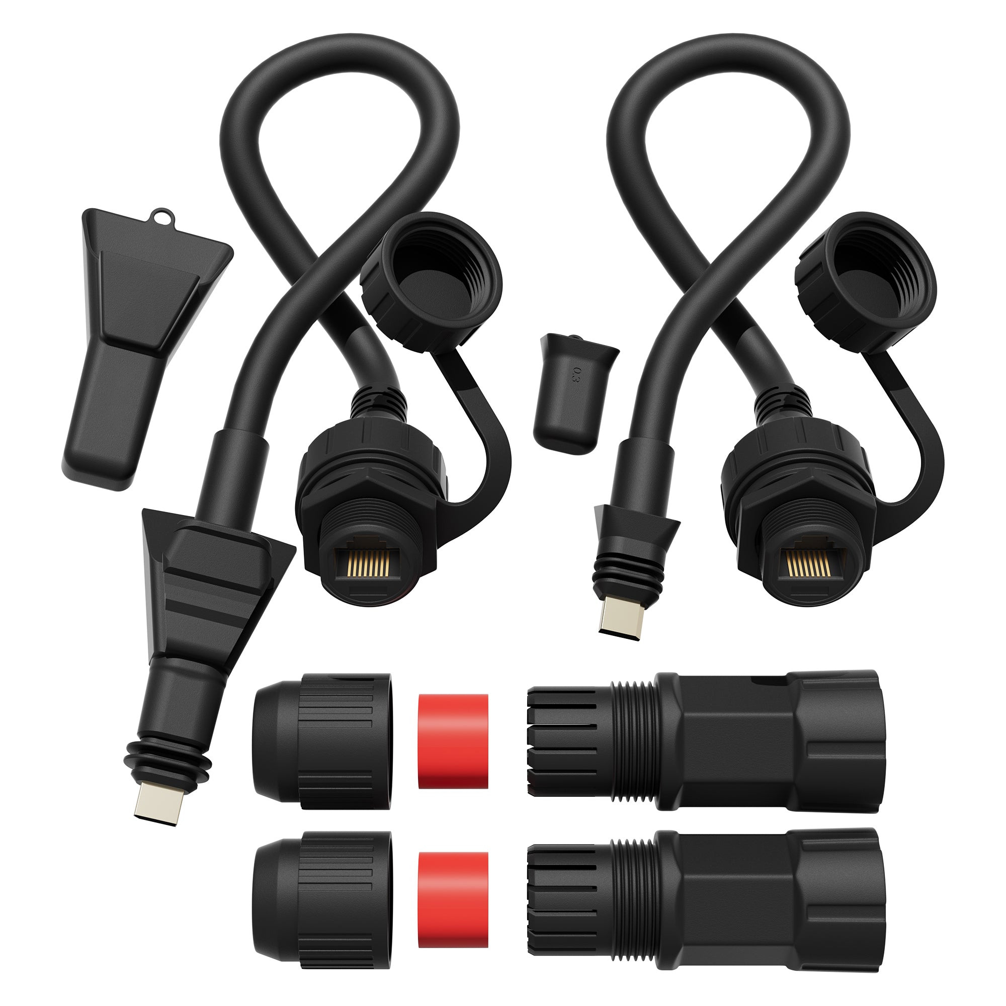 DAIERTEK Starlink Flat HP SPX to RJ45 Ethernet Adapter, IP67 Waterproof, 22AWG Shielded, Uses Standard Ethernet Cables.
