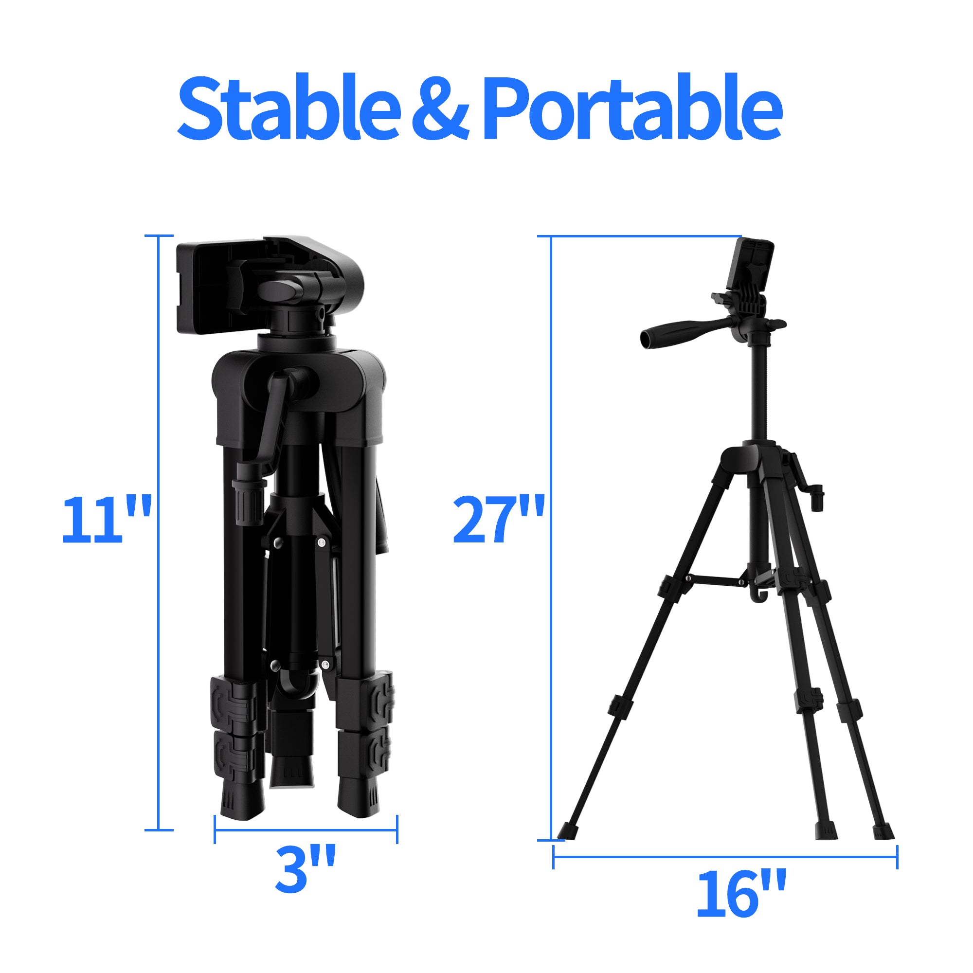 High-Strength Fiberglass Construction of Starlink Mini Tripod, Sturdy and Wind-Resistant Yet Lightweight for Easy Portability.