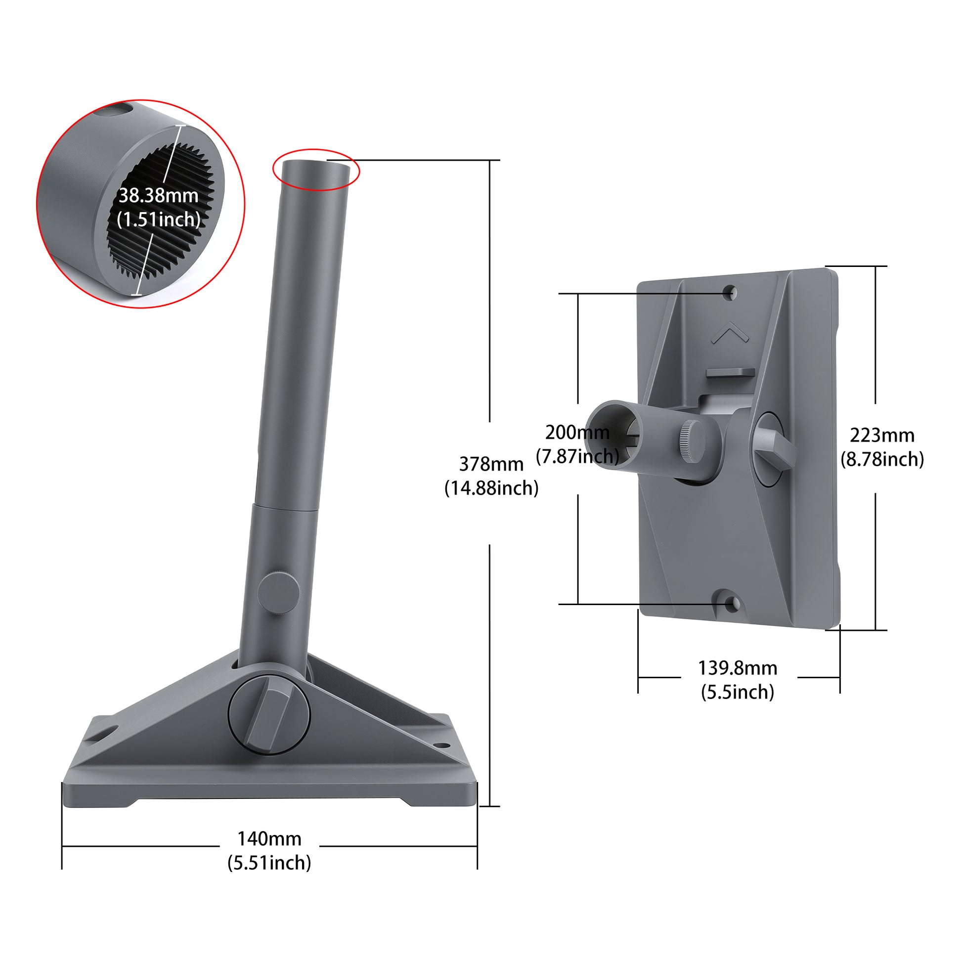 Hurricane-Grade T6061 Aluminum Alloy Starlink Mini Mount, Stress-Tested Over 500 lbs Load Capacity