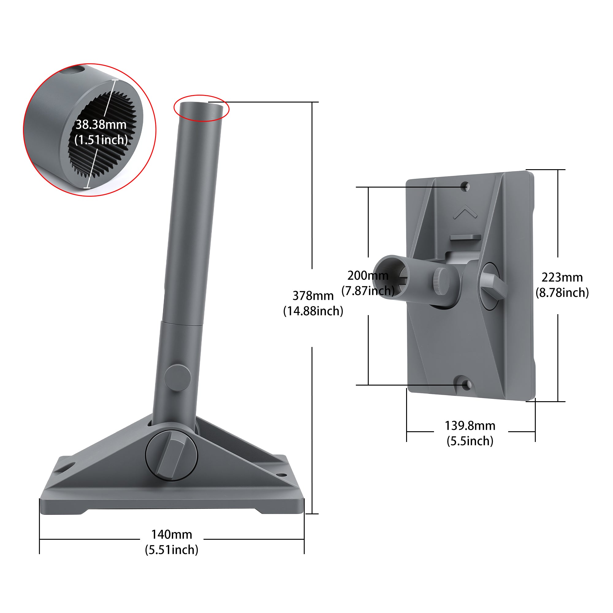 Hurricane-Grade T6061 Aluminum Alloy Starlink Mini Mount, Stress-Tested Over 500 lbs Load Capacity