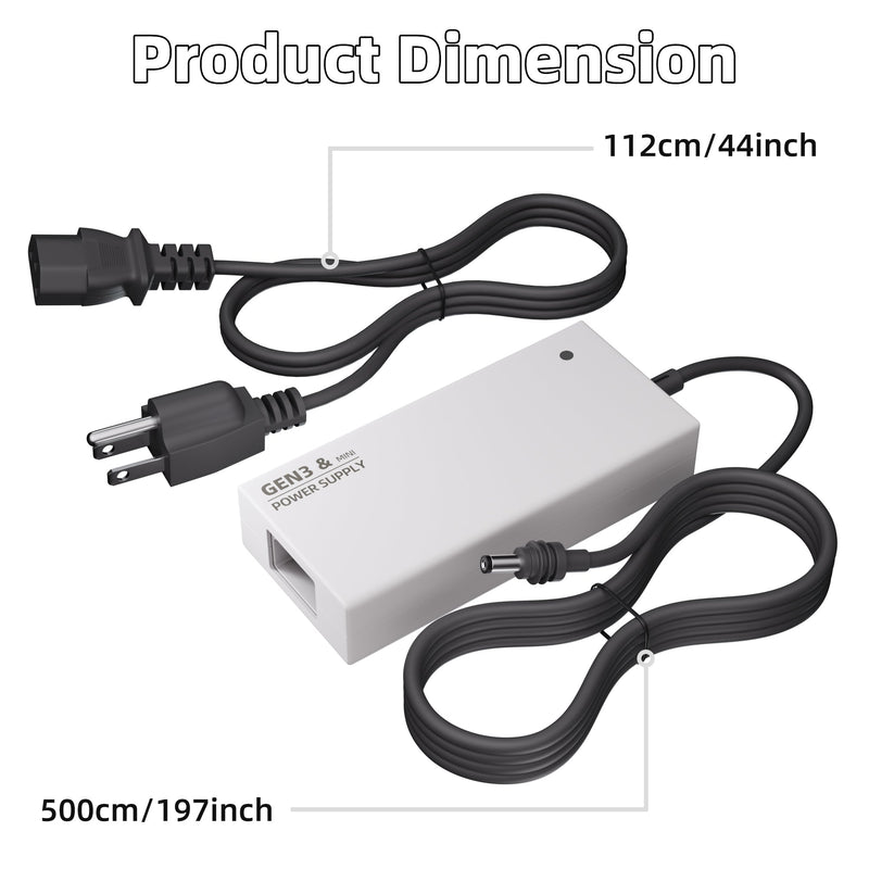 144W (48V 3A) High-Power Output for Both Gen 3 and Mini Dishes Under Full Load.