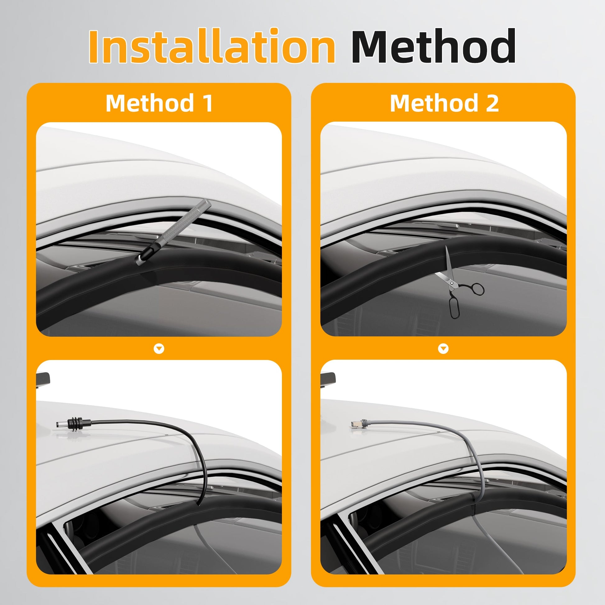 Using Included Punch to Create Custom, Watertight Sleeve for Your Cable in the Hollow Top Bulb.