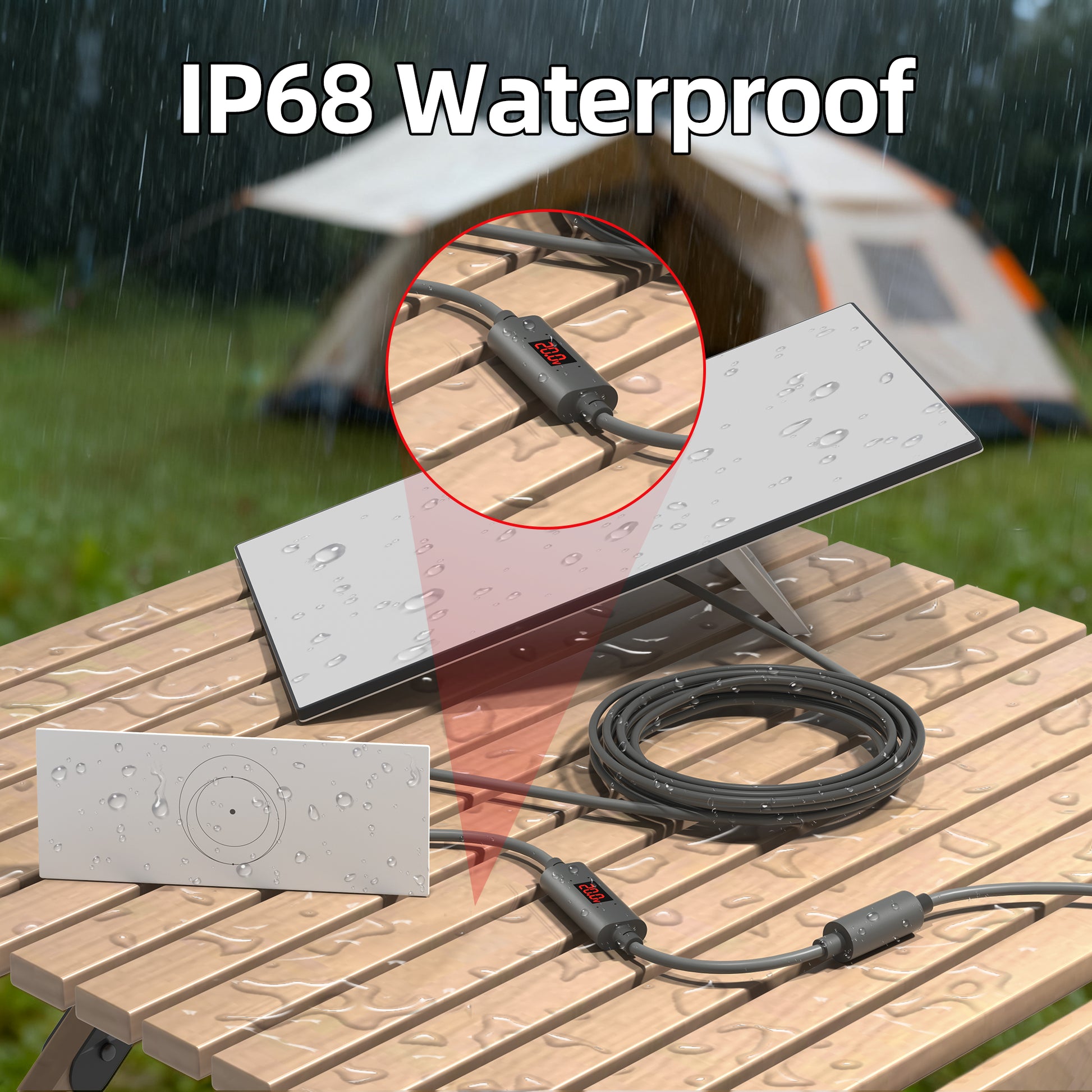 18AWG Copper Core & Waterproof Gaskets Ensure Efficient, Moisture-Resistant Link for Rugged Outdoor Use.