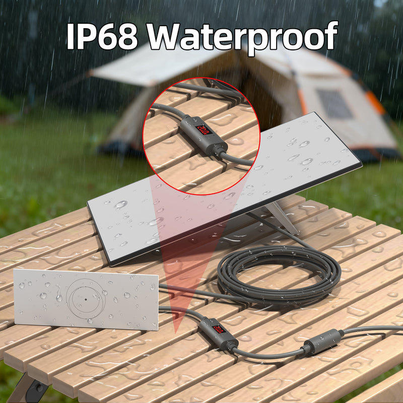 18AWG Copper Core & Waterproof Gaskets Ensure Efficient, Moisture-Resistant Link for Rugged Outdoor Use.