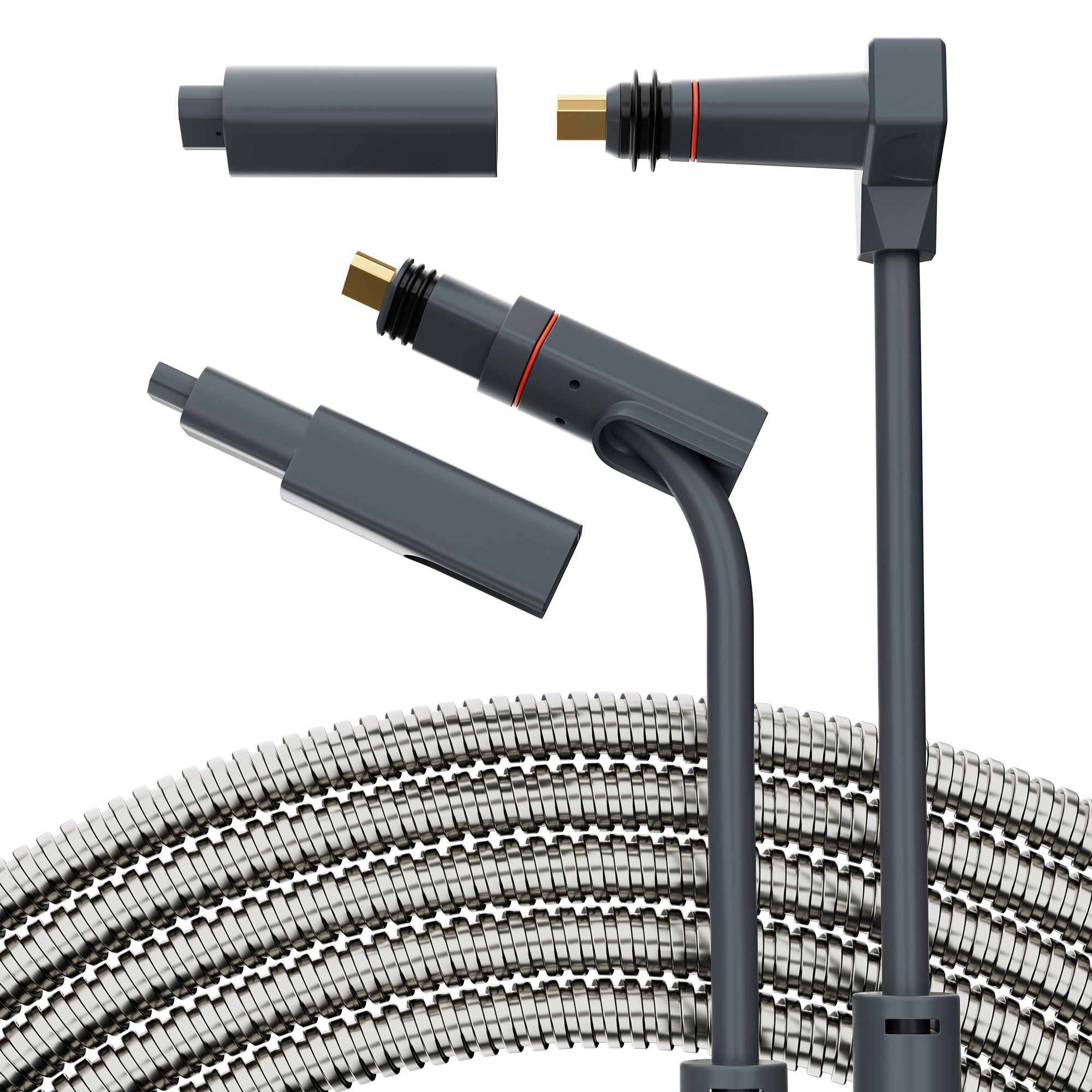 Starlink Gen 2 Armored Replacement Extension Cable, Stainless Steel Sheath, Chew-Proof, 10M/23M.