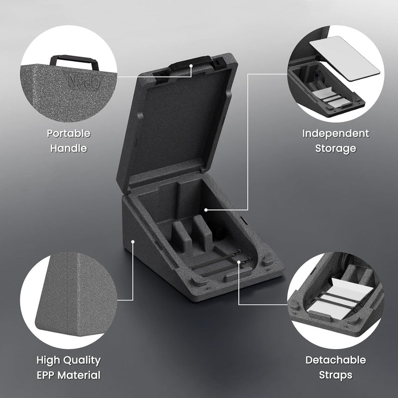 Custom Internal Layout (14x11.7x23 in) with Dedicated Compartments for Gen 2 Dish, Router, and Cables.