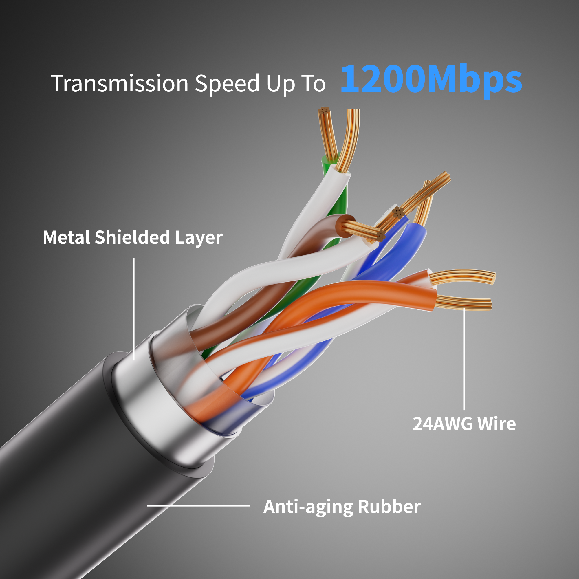 Four Length Options for Starlink Gen 2 Cable: 10m(32.8ft), 23m(75ft), 46m(150ft), 90m(300ft) for Any Installation.