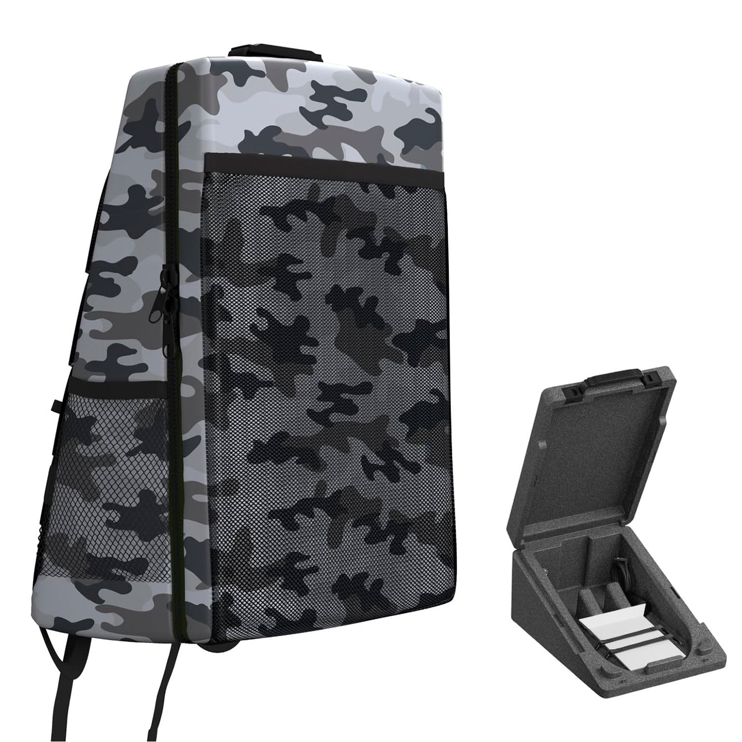 Starlink Gen 2 Camo Hard Travel Backpack, Dual-Layer Protection with EPP Inner Case, for Outdoor Transport.