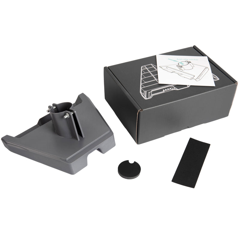 ABS Pipe Adapter Mounting Starlink Gen 3 Dish on Rooftop Edge Pole or Fence Post in Real-World Scenario.