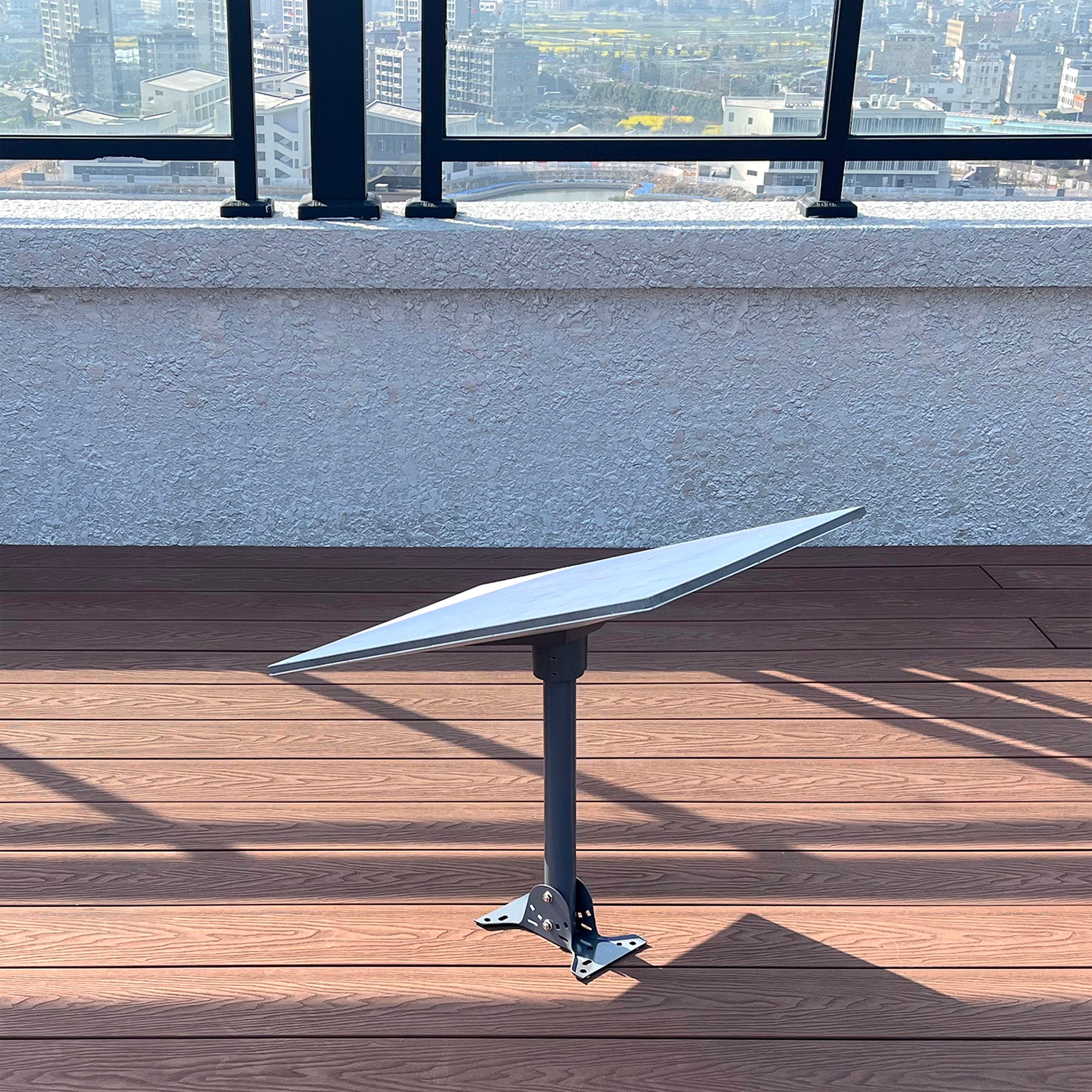Mount Kit in Use on Commercial or Warehouse Roof, Demonstrating Professional Deployment.