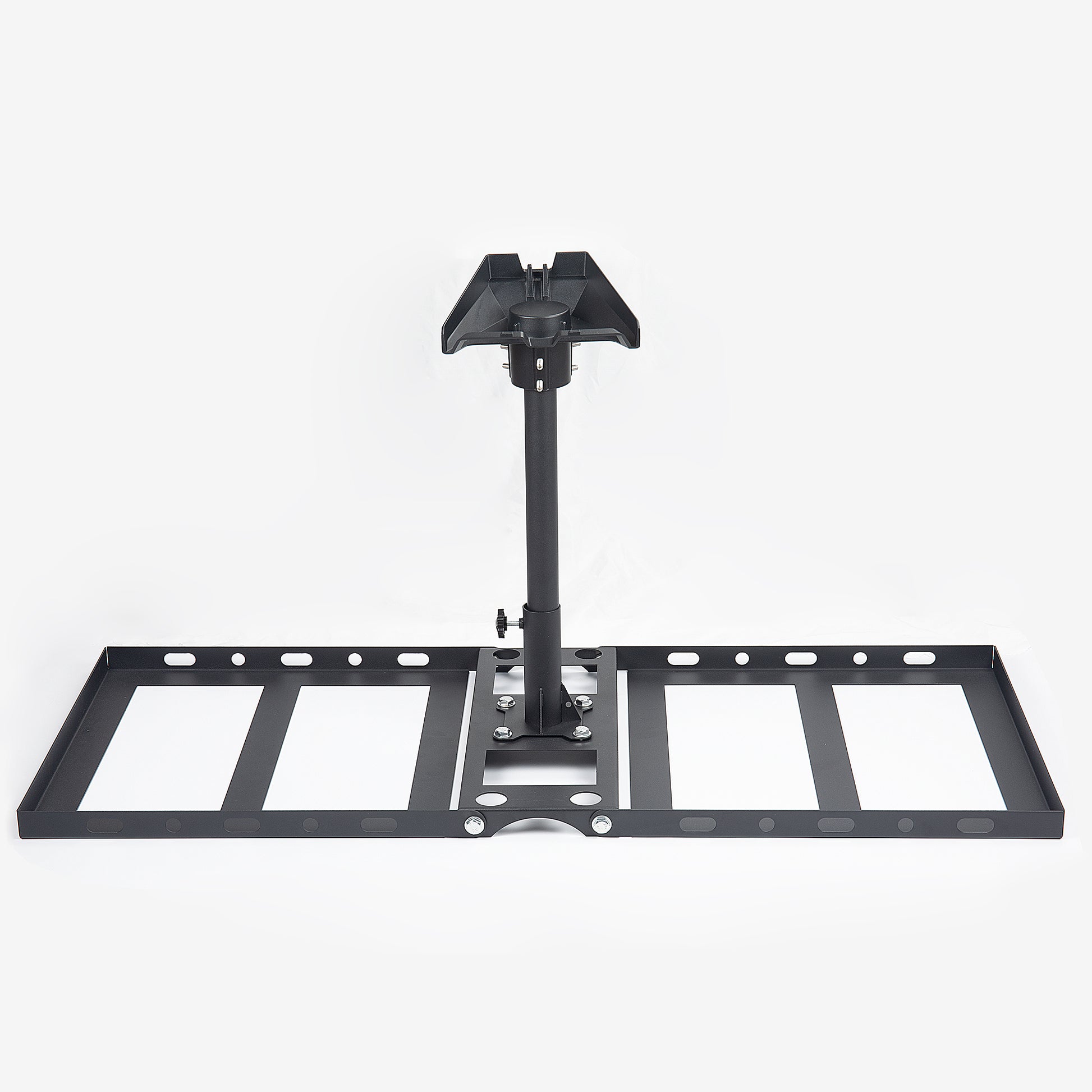 Installation Steps: Straddle Ridge, Adjust Angle, Place Weights (e.g., Bricks) in Base Slots for Security.