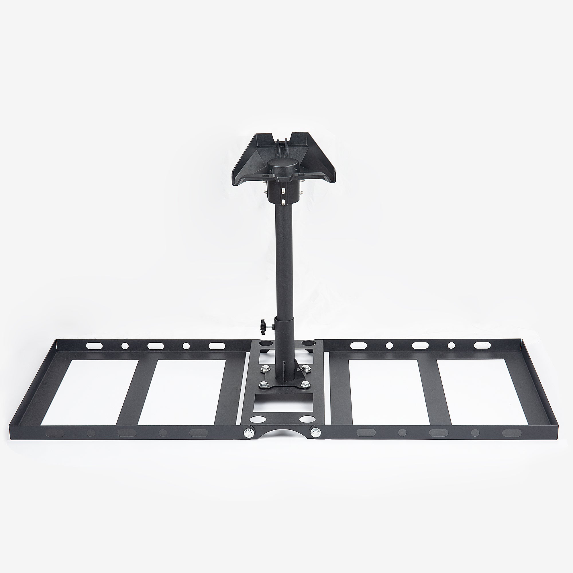 Installation Steps: Straddle Ridge, Adjust Angle, Place Weights (e.g., Bricks) in Base Slots for Security.