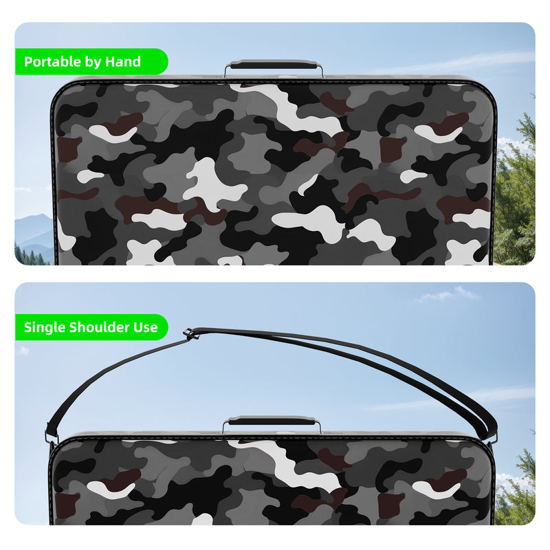 Dual Carry Options: Reinforced Handle and Adjustable Shoulder Strap on 6.5 lbs Lightweight Case for Flexible Transport.