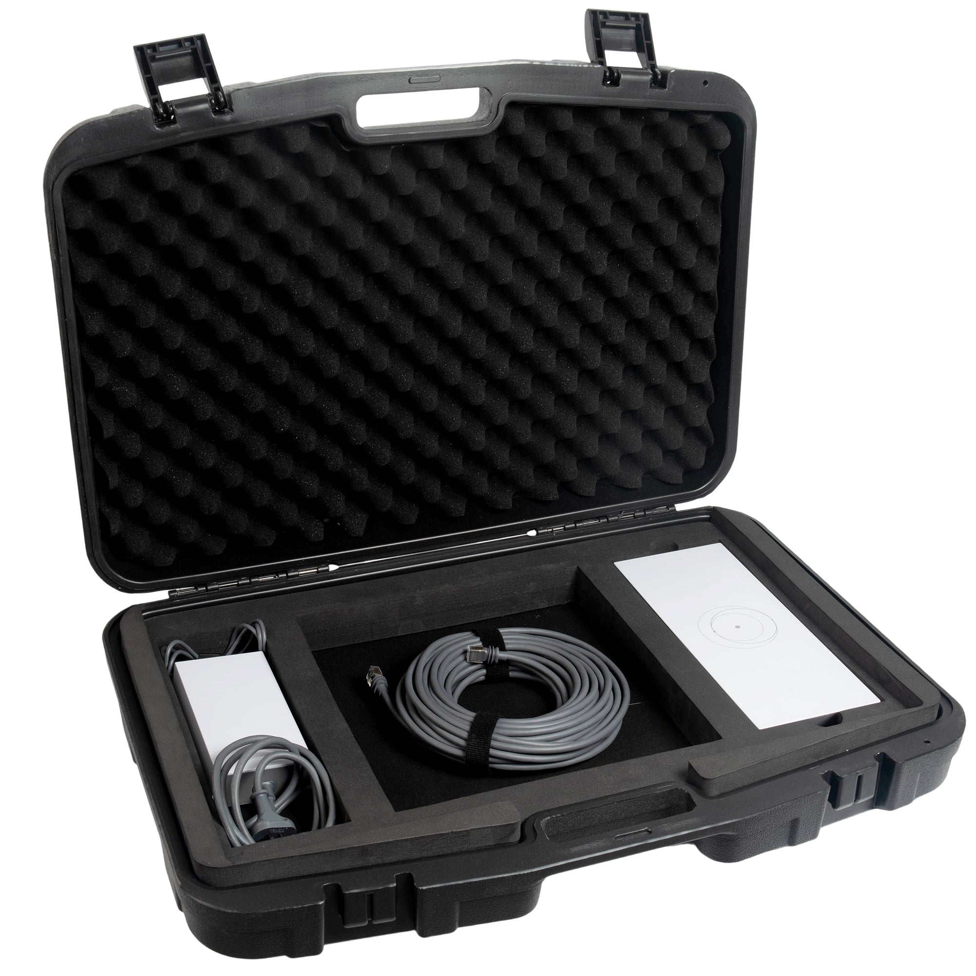 Briefcase-Style Handle for Easy Carrying, Sleek Design Suits Professional Environments.