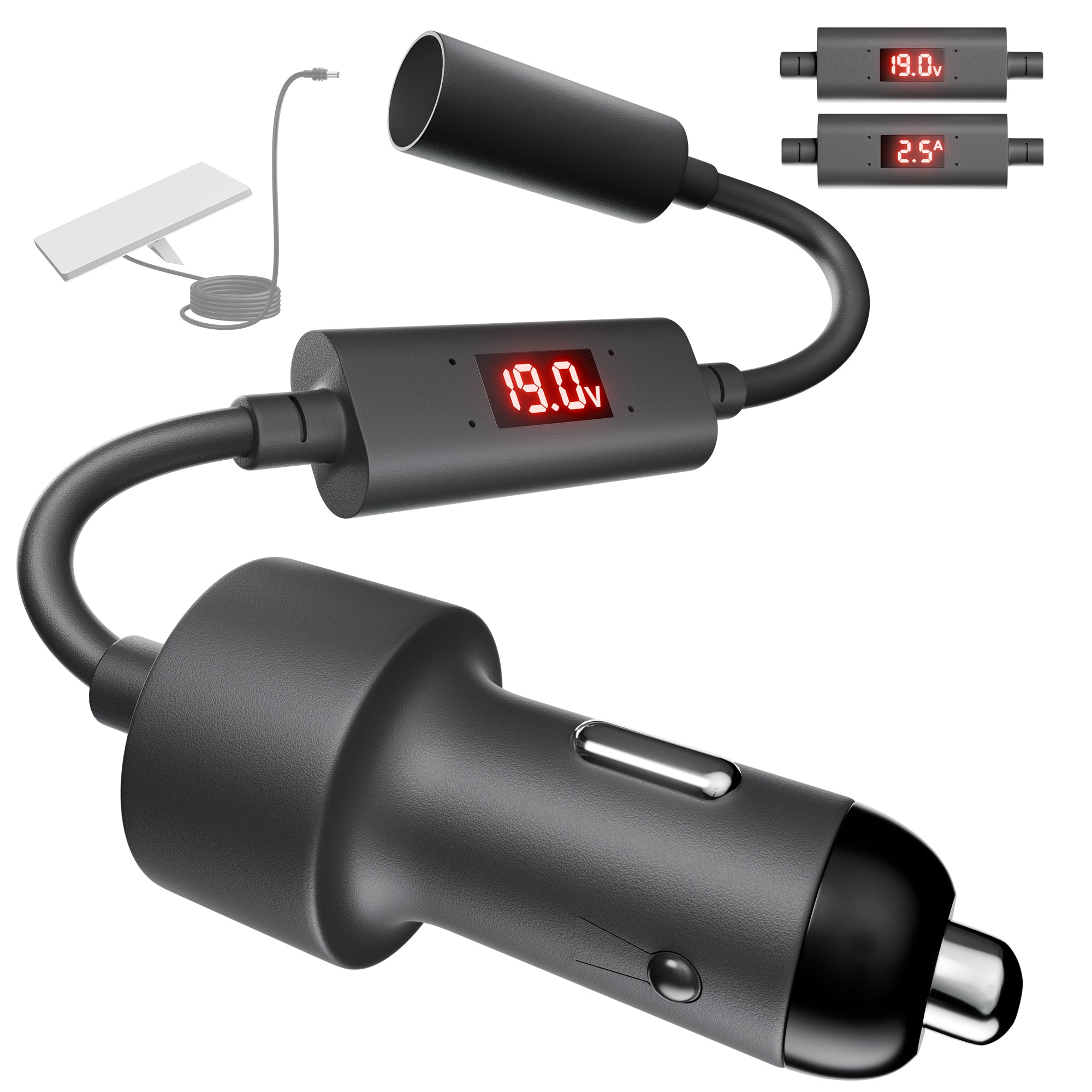 Starlink Mini 12V/24V Car Power Adapter, a 20V boost converter with real-time voltage and current display, suitable for cars, RVs, and trucks