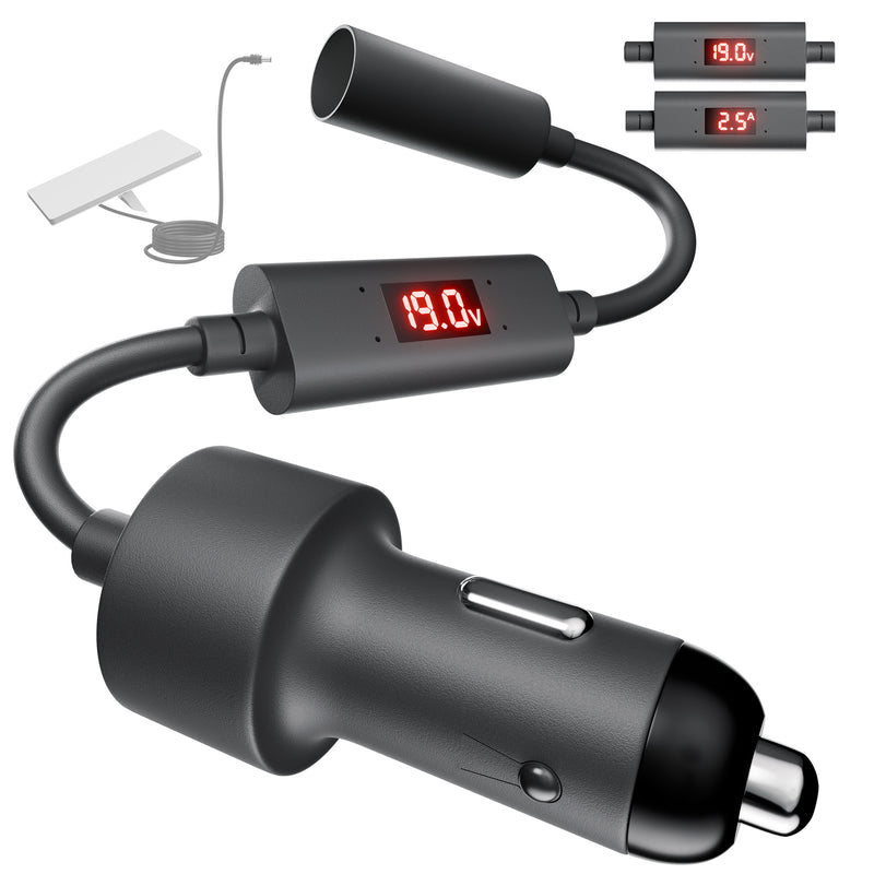 Starlink Mini 12V/24V Car Power Adapter, a 20V boost converter with real-time voltage and current display, suitable for cars, RVs, and trucks