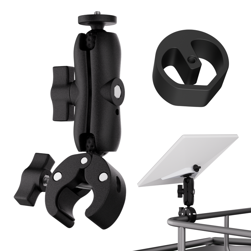 Starlink Mini 360° Clamp Mount with Magic Arm and Crab Claw, OEM Adapter Compatible, Aluminum Alloy.
