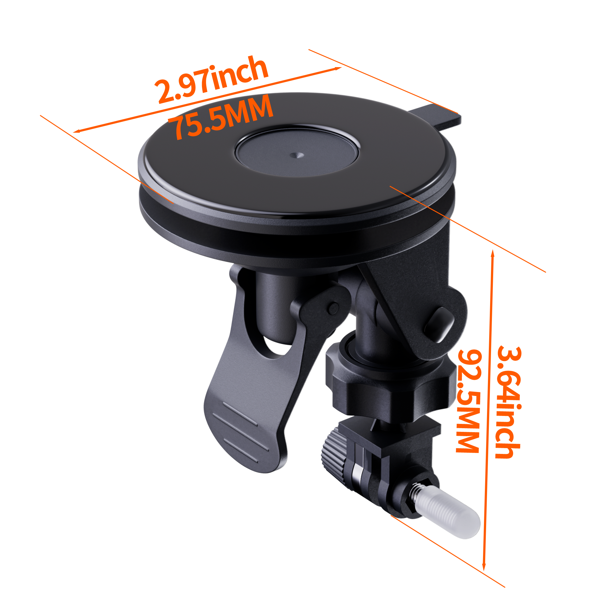 5 Heavy-Duty Suction Cups with Manual Air-Pump Locks, Pentagon System for Rock-Solid Hold.