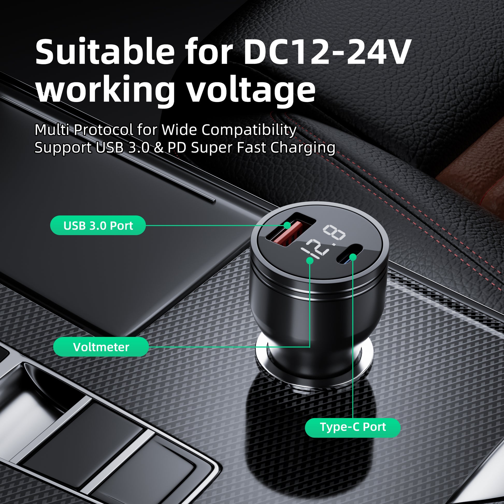 5m USB-C to DC Cable with PD Sink Chip Auto-Negotiates a Solid 20V Output for Mini.