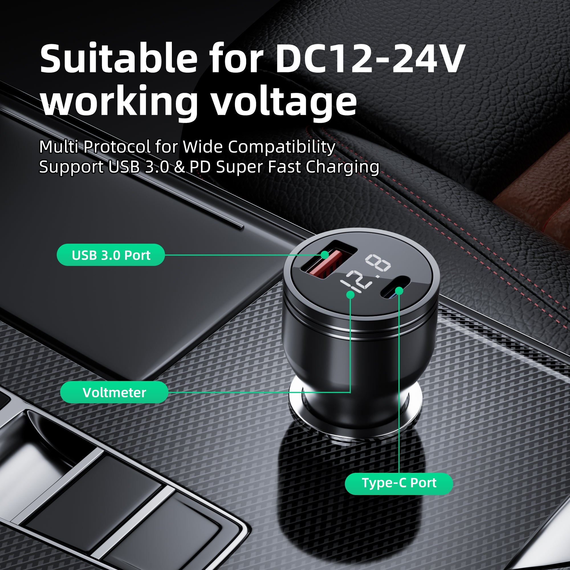 5m USB-C to DC Cable with PD Sink Chip Auto-Negotiates a Solid 20V Output for Mini.
