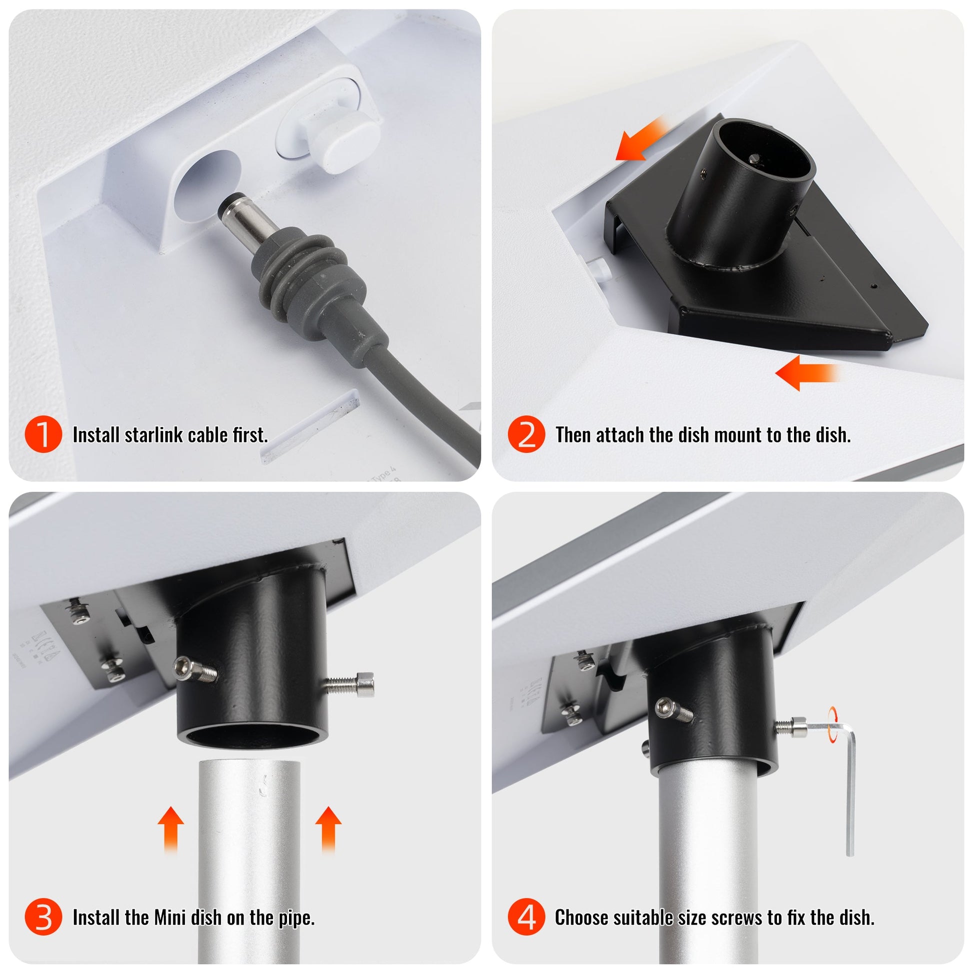 Complete Installation Kit with Precision Drilled Holes and Hex-Locking Screws to Prevent Loosening Over Time.