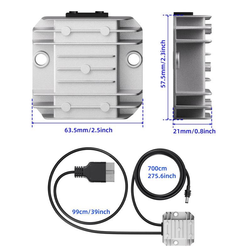 IP68 Waterproof Voltage Regulator Module, Sealed to Survive Immersion, Snow, and UV on Decks/Roofs.