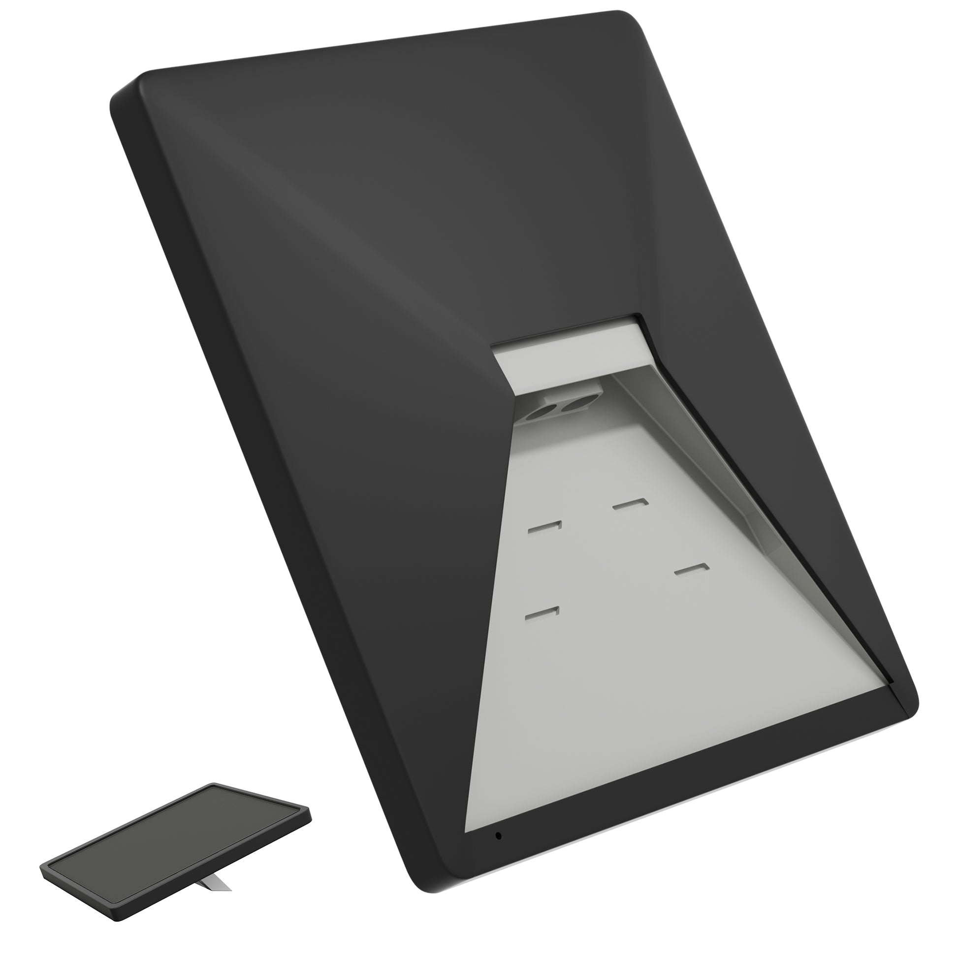 Custom Black Anti-Reflective Sticker Applied to Dish, Eliminates Windshield Glare from Dashboard for Safer Driving.