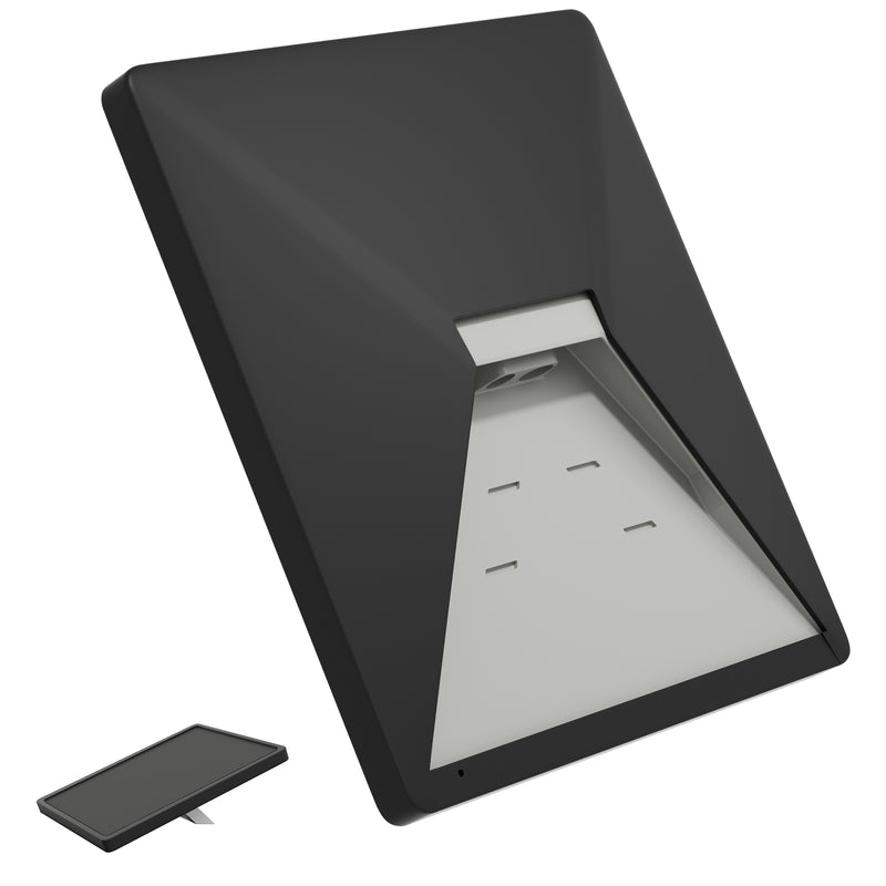 Custom Black Anti-Reflective Sticker Applied to Dish, Eliminates Windshield Glare from Dashboard for Safer Driving.