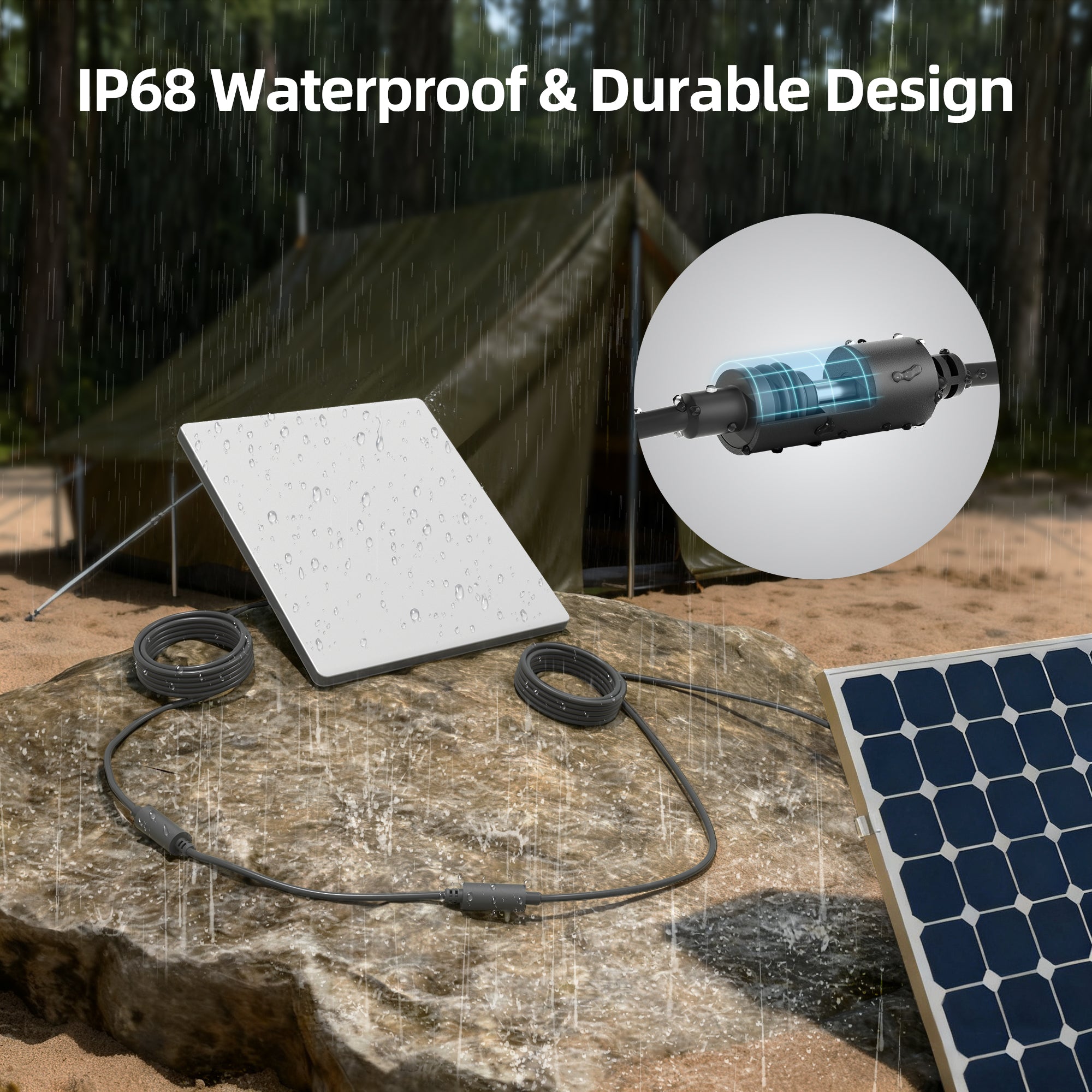IP-Rated Custom DC5521 Connectors for Waterproof Seal and Perfect, Secure Fit with Official Mini Cable.