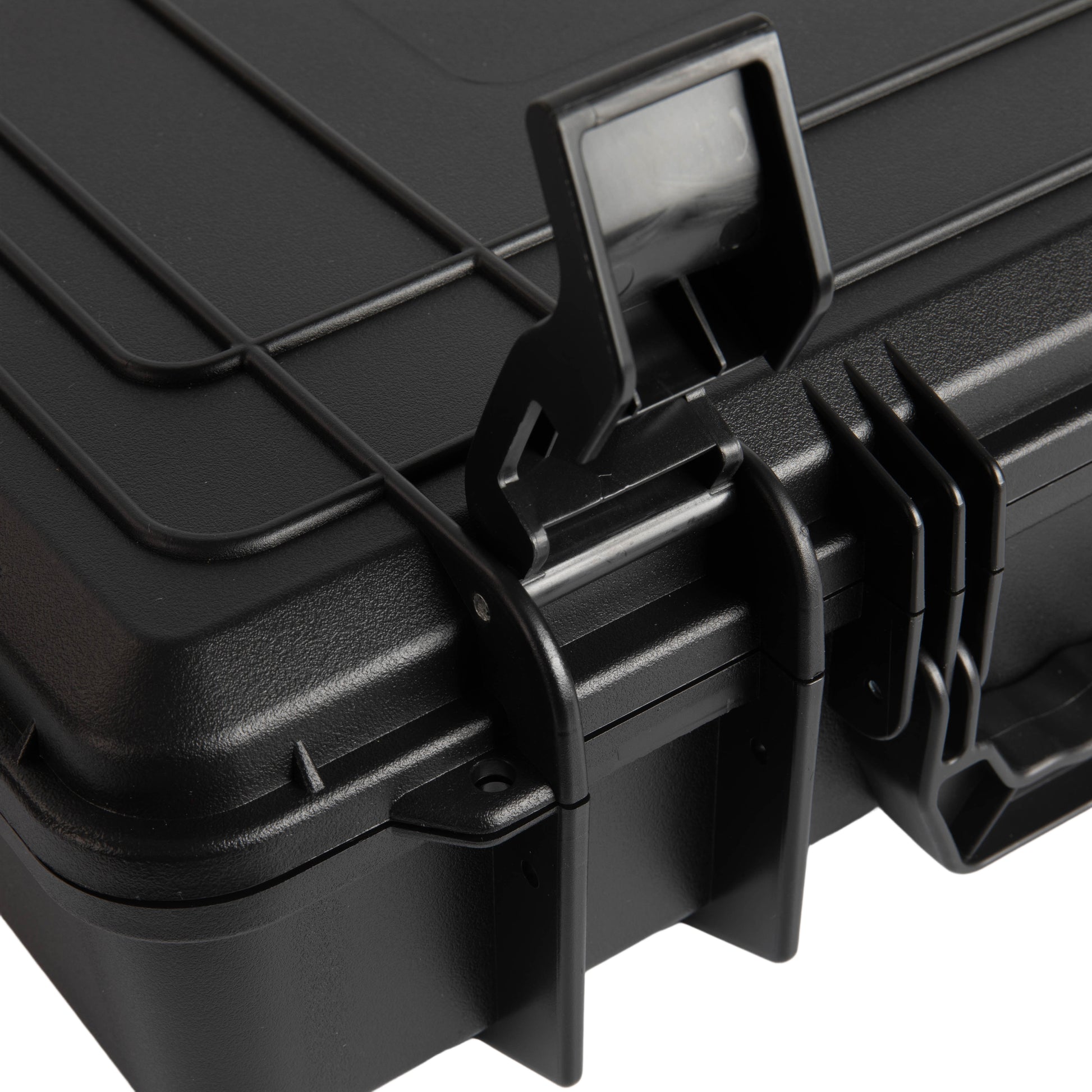 Heavy-Duty Latches with Integrated Lockable Ports for Added Security During Transit.
