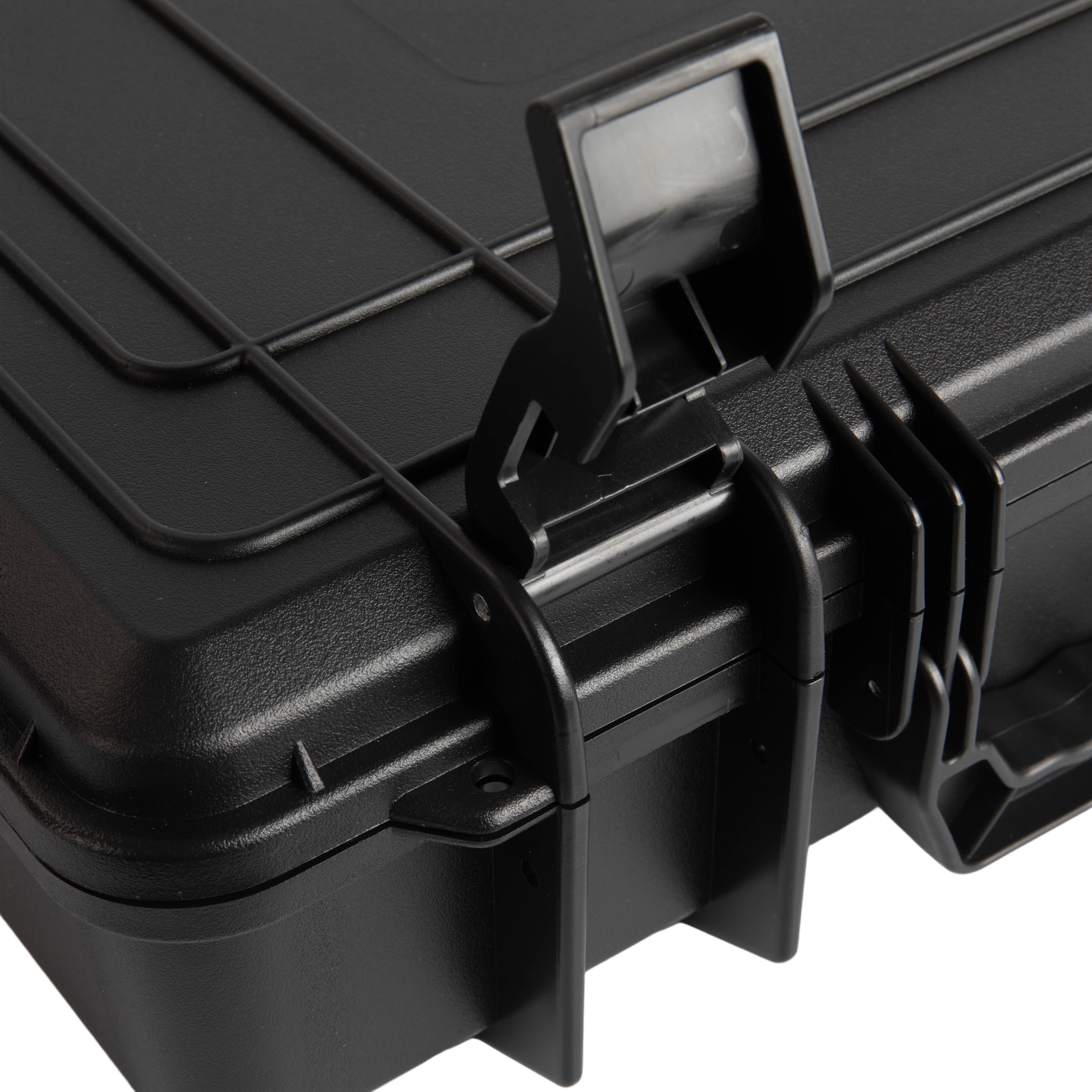 Heavy-Duty Latches with Integrated Lockable Ports for Added Security During Transit.