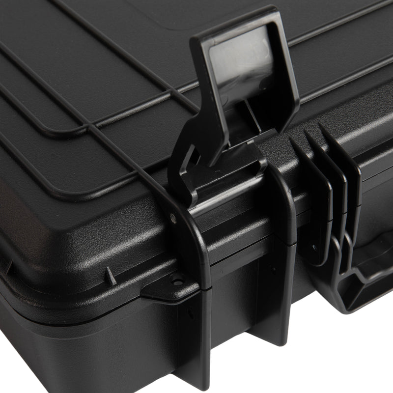 Heavy-Duty Latches with Integrated Lockable Ports for Added Security During Transit.