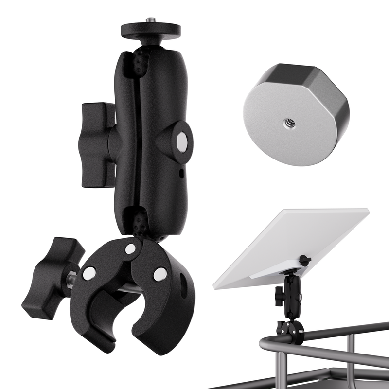 Double Ball Head Magic Arm for 360° Spherical Rotation, Finding Clear Sky View on Any Surface.