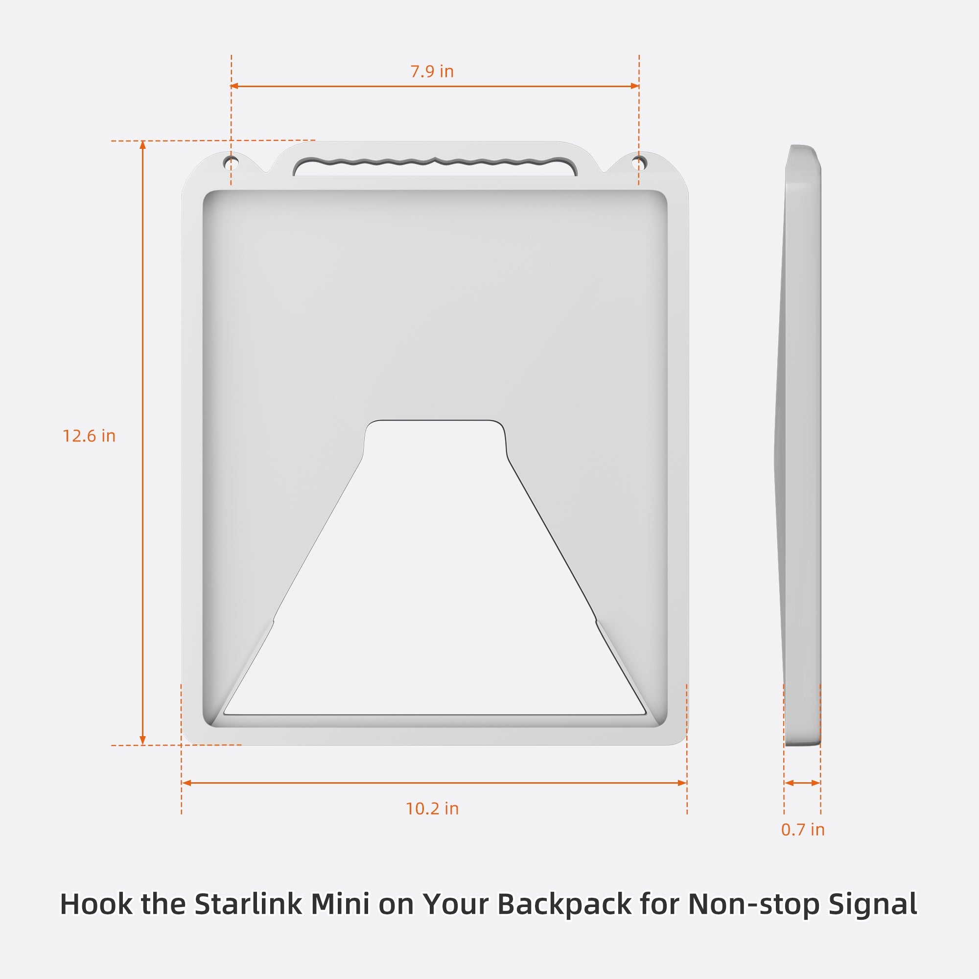 Cover Easily Clips to Hiking Backpack or Tent via Hooks, Enabling Hands-Free Internet on the Move.