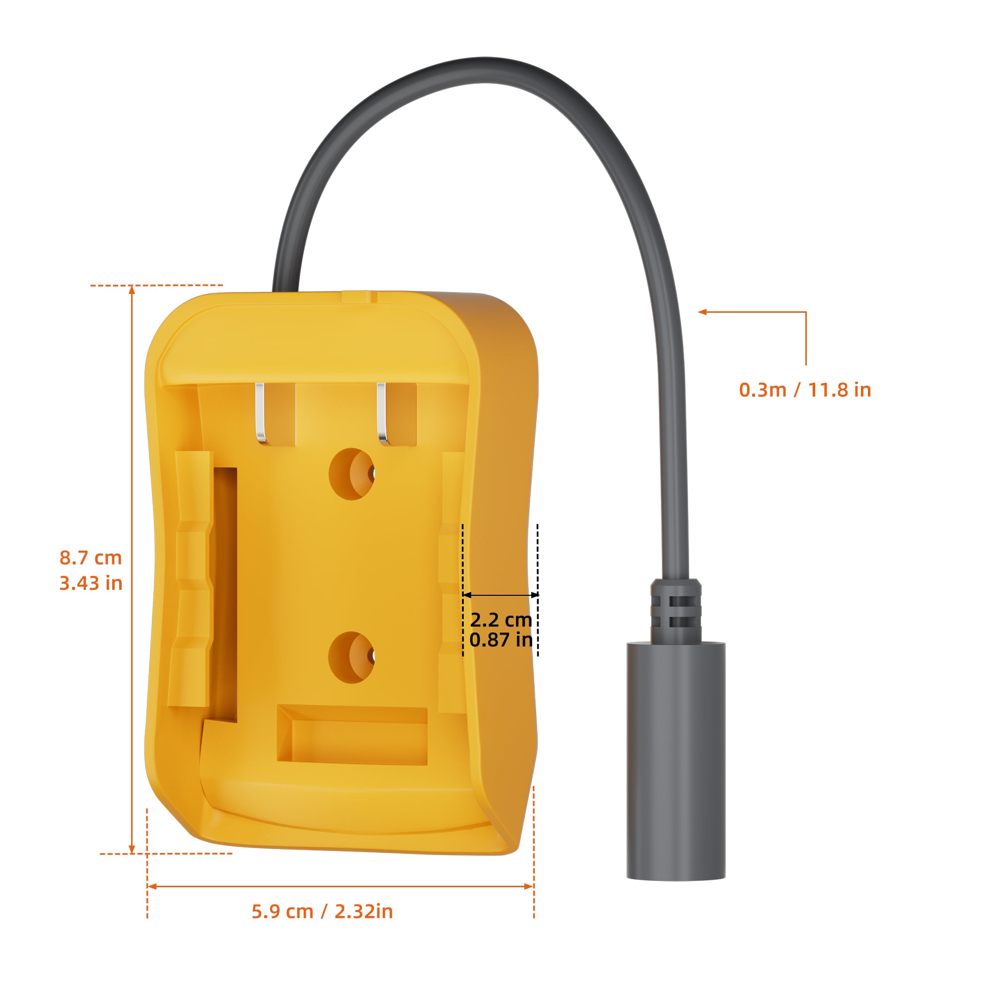 Diagram: Powers Mini Using DeWalt Li-Ion Batteries, Perfect Off-Grid Solution for DeWalt Ecosystem Owners.