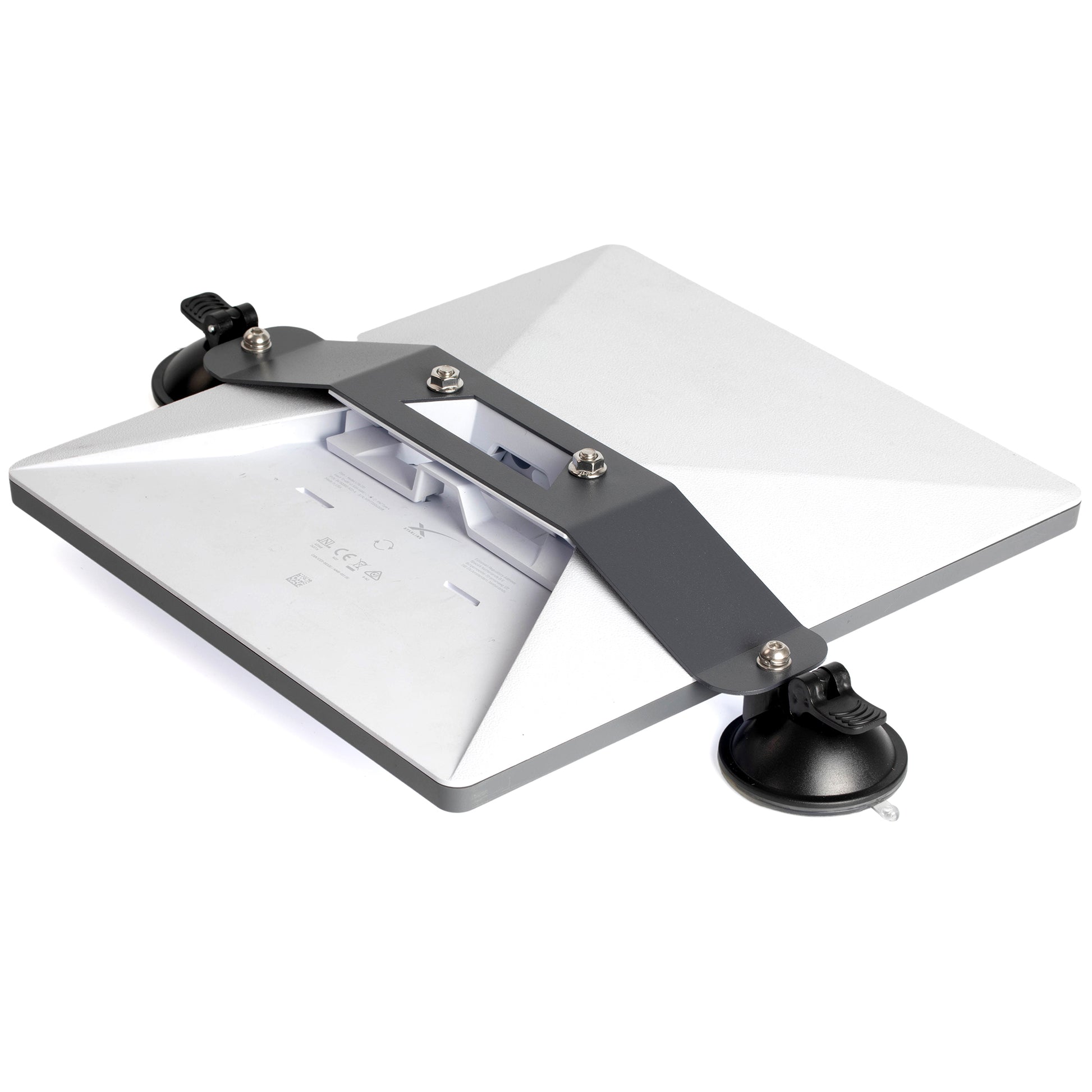 Starlink Mini Dual Suction Cup Mount, OEM Kickstand Compatible, Vacuum Hold for Windows/Sunroofs.