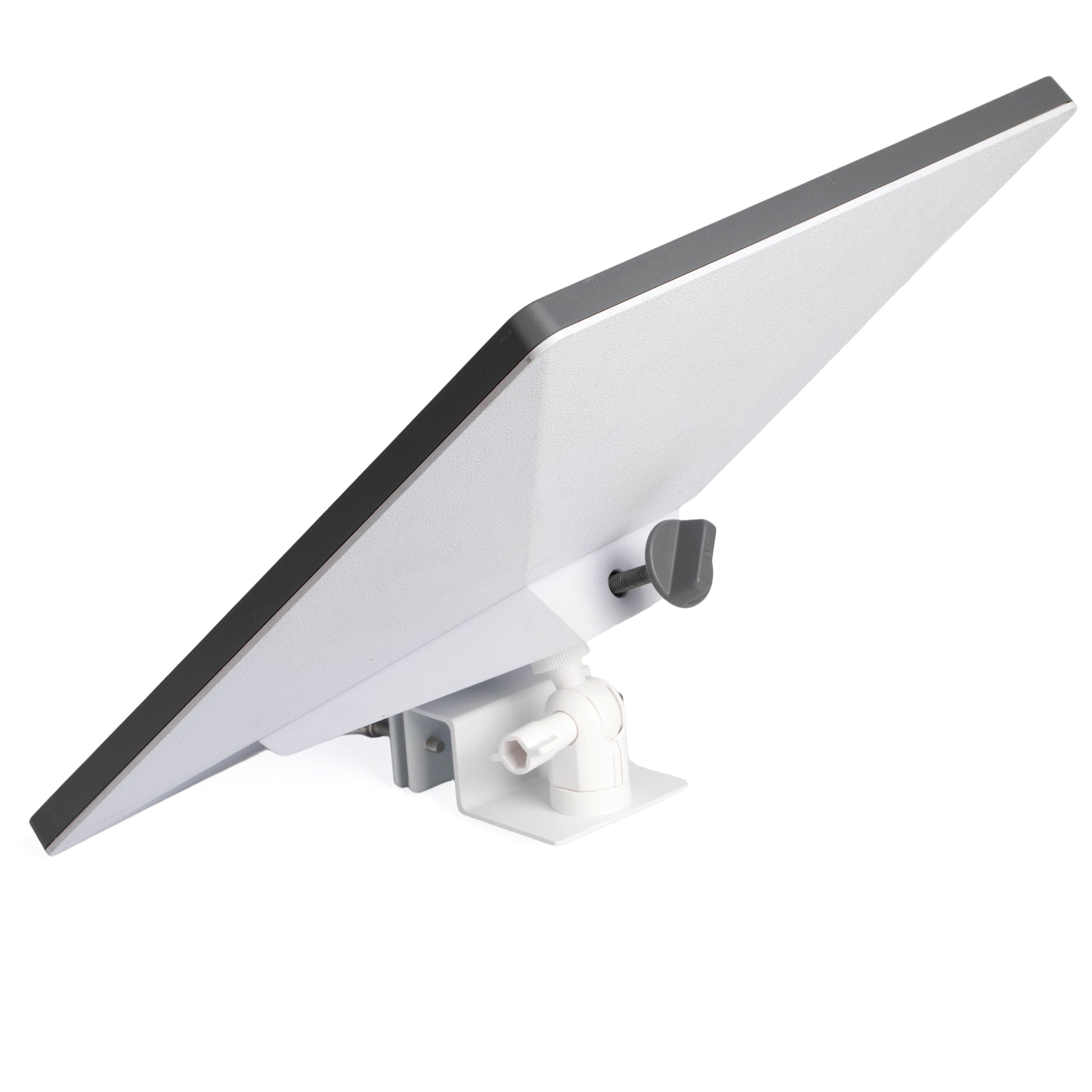 Dual-Axis Hinge for 360° Swivel and 180° Tilt to Clear Roof Obstructions for Best Signal.