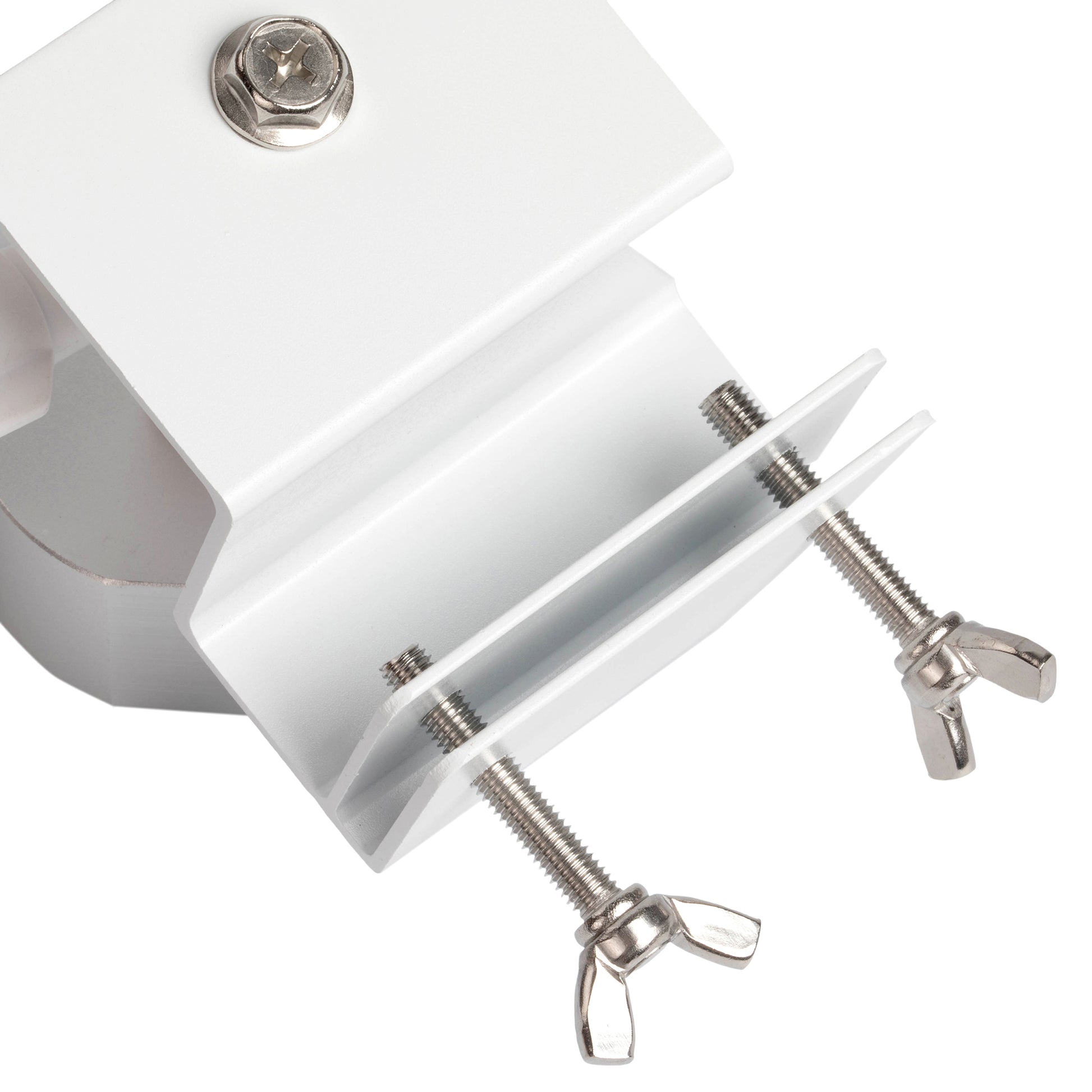 Easy Installation Steps: Clamp Gutter, Adjust Angle, Snap in Dish, No Special Tools Needed.