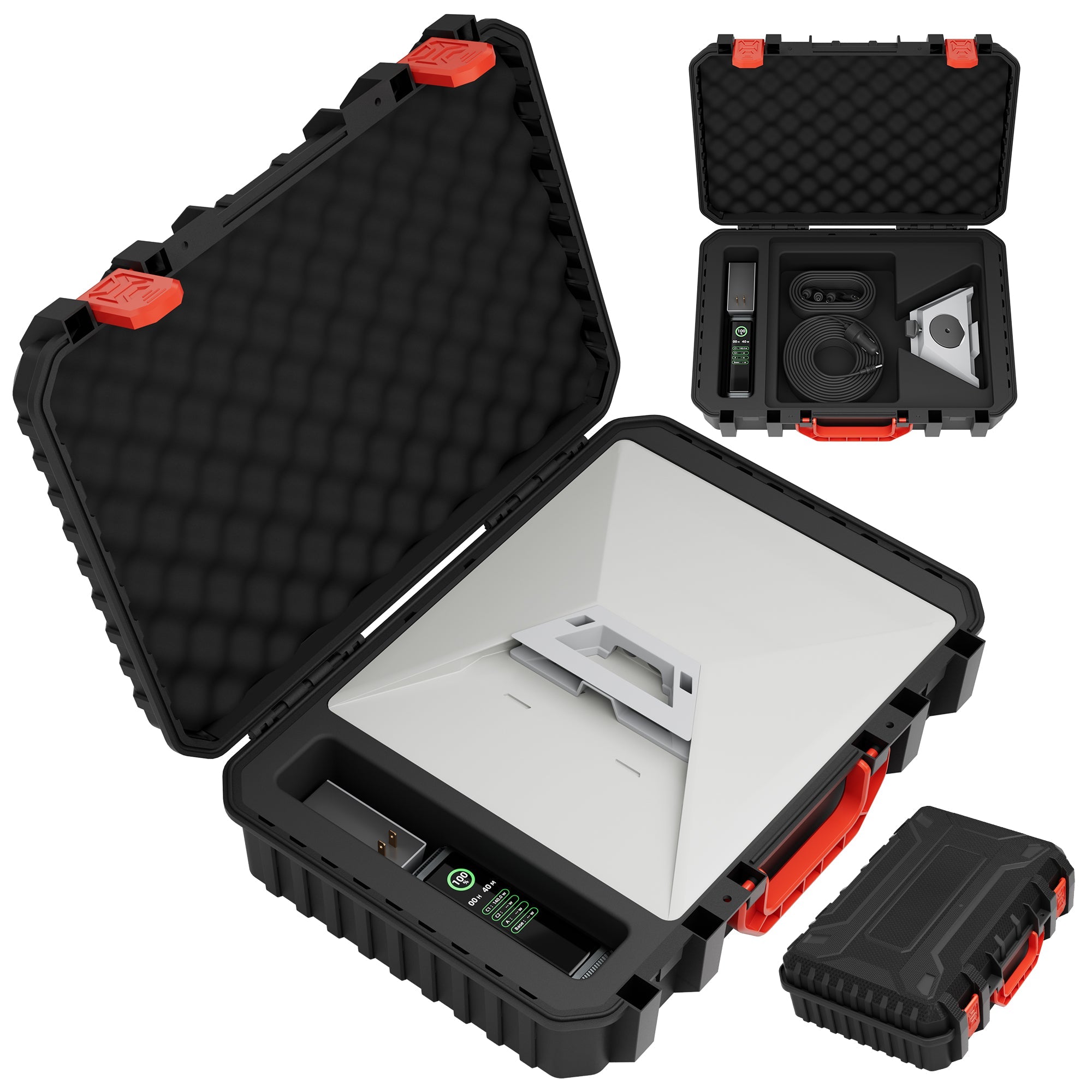 Starlink Mini Hard Travel Case, Impact-Resistant PP Shell, Custom Foam, Sealed for Outdoor Transport.