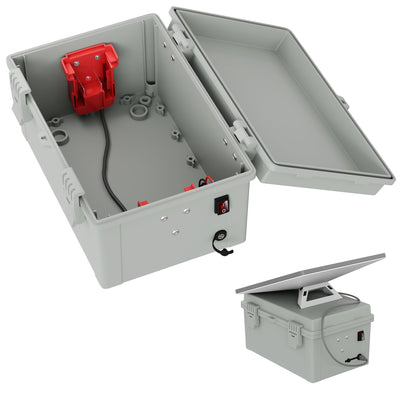 Dual Milwaukee Battery Box Compatible with Starlink Mini