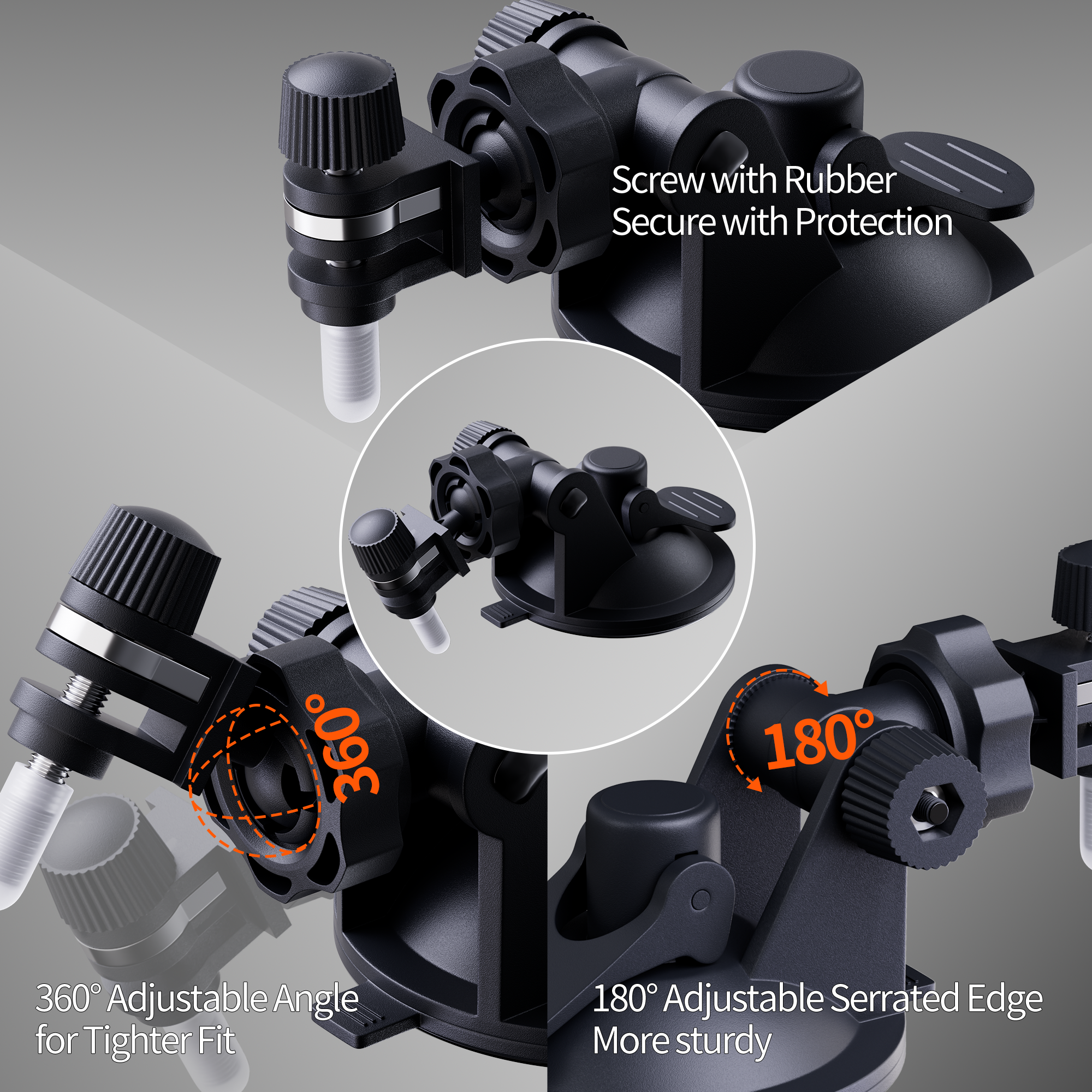 360° Rotating Base & 180° Serrated Tilt Arm for Quick Fine-Tuning of Satellite Angle.