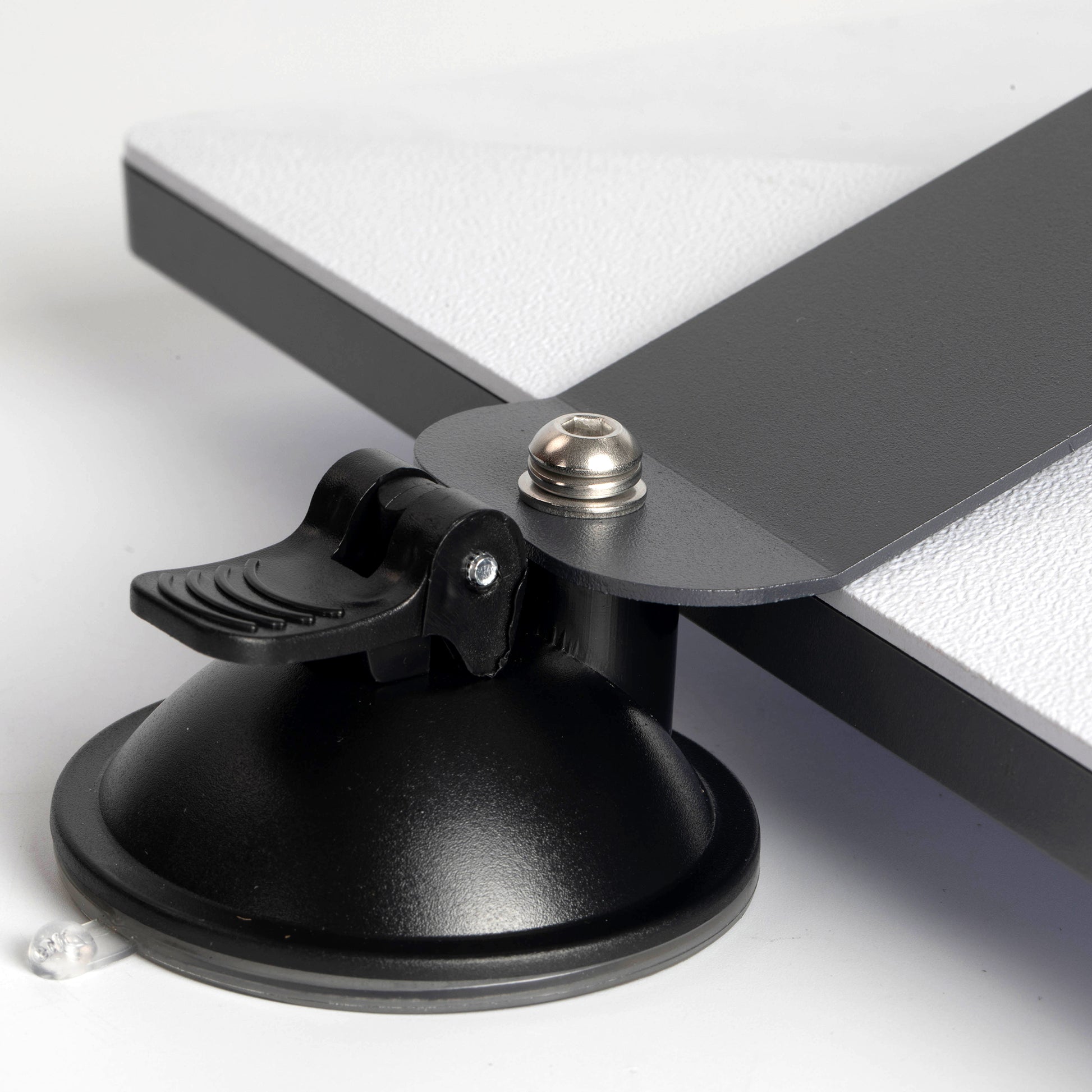 Suction Mount Attaching Mini to Car Roof/Sunroof, Creating a Temporary Mobile Workspace Remotely.