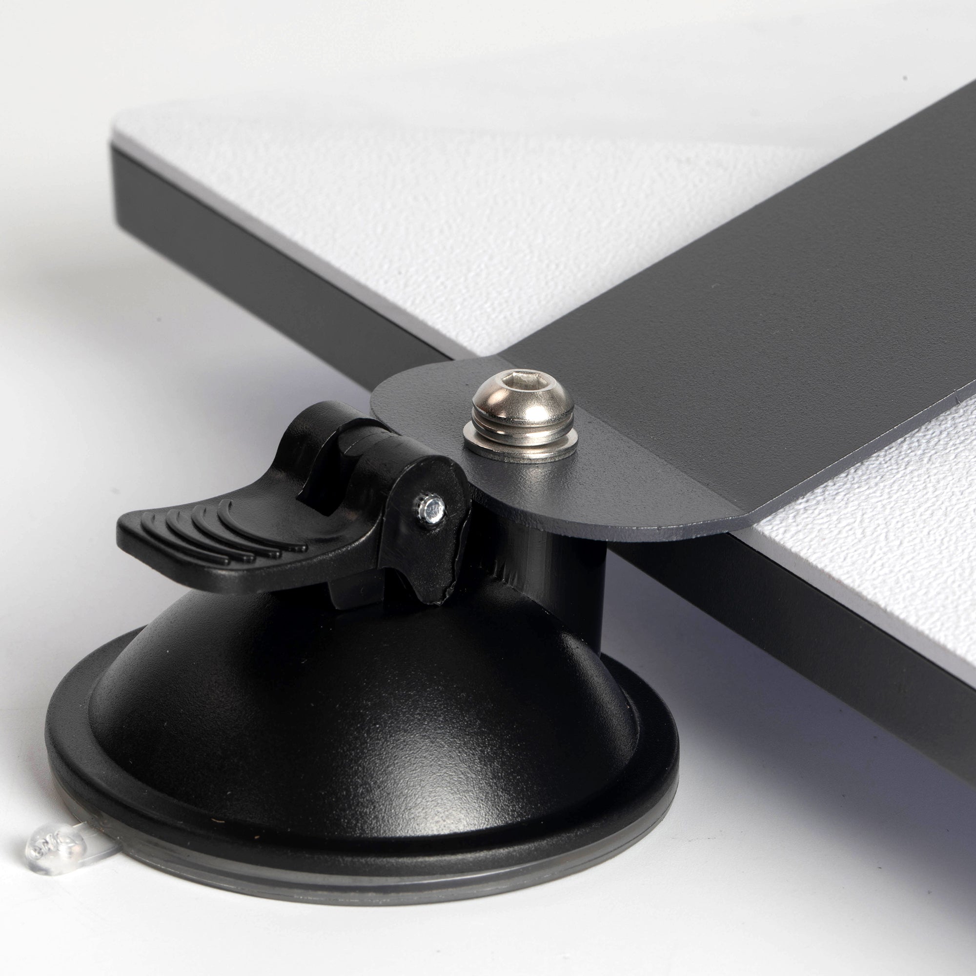 Suction Mount Attaching Mini to Car Roof/Sunroof, Creating a Temporary Mobile Workspace Remotely.